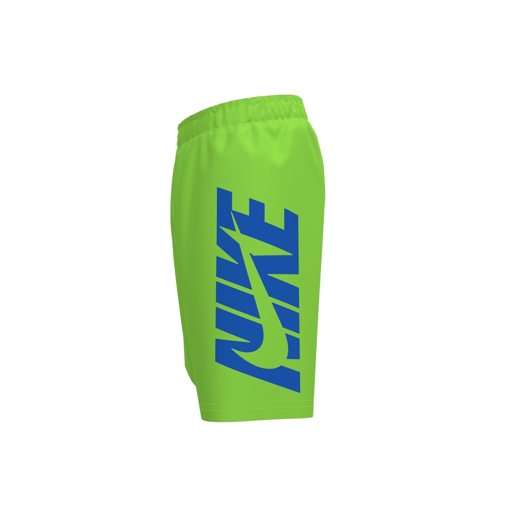 Nike Big Boys' Swim Breaker Brief-Lined 7" Volley Swim Shorts - LIME Thumbnail View 3