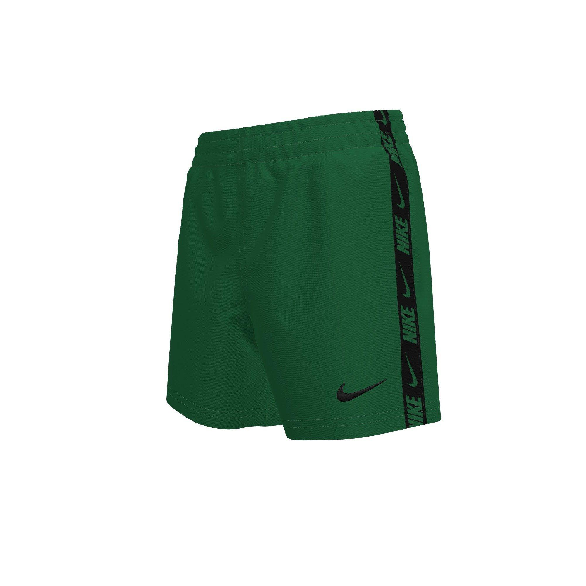 Nike Big Boys' Swim Breaker Logo Tape 4" Brief-Lined Volley Swim Shorts - GREEN Thumbnail View 1
