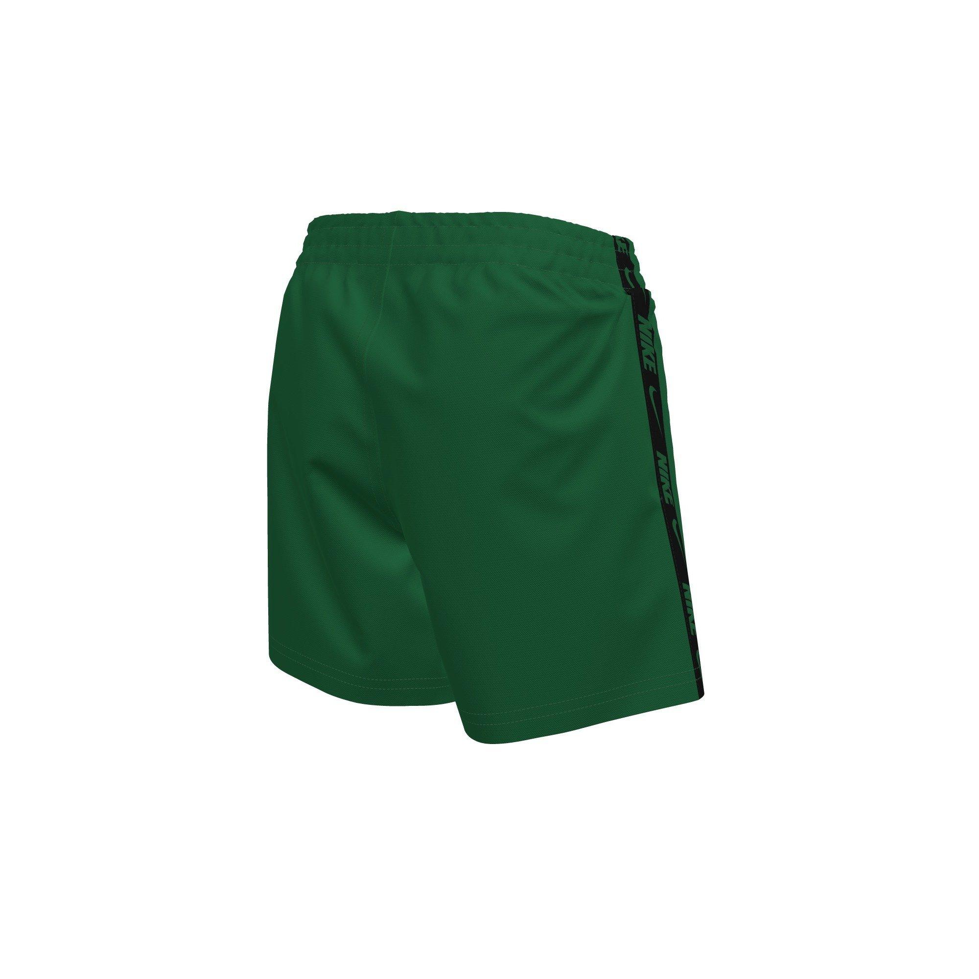 Nike Big Boys' Swim Breaker Logo Tape 4" Brief-Lined Volley Swim Shorts - GREEN Thumbnail View 2