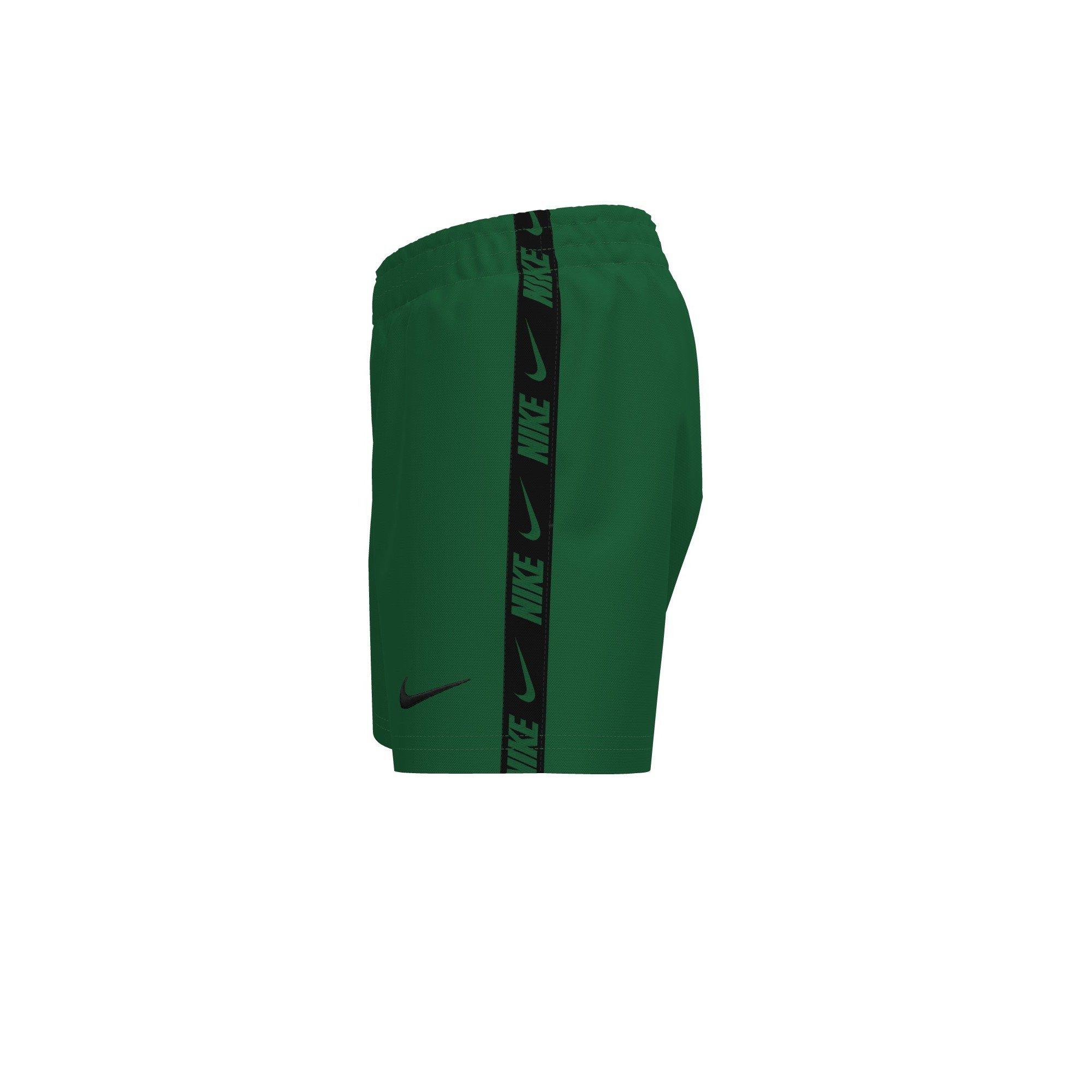 Nike Big Boys' Swim Breaker Logo Tape 4" Brief-Lined Volley Swim Shorts - GREEN Thumbnail View 3