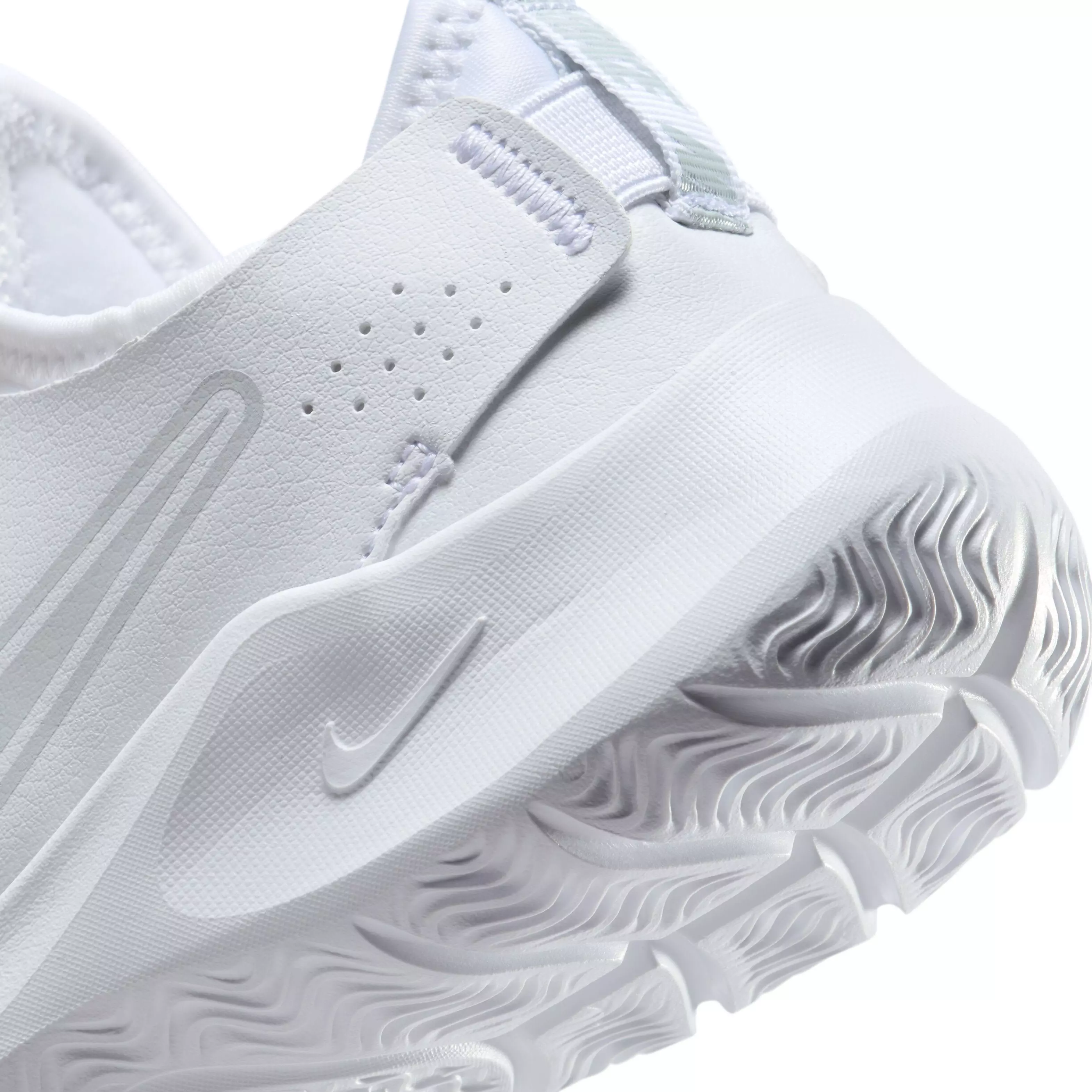 Nike Flex Runner 3 "White/White/Pure Platinum" Preschool Boys' Running Shoe - WHITE/WHITE/PLATINUM