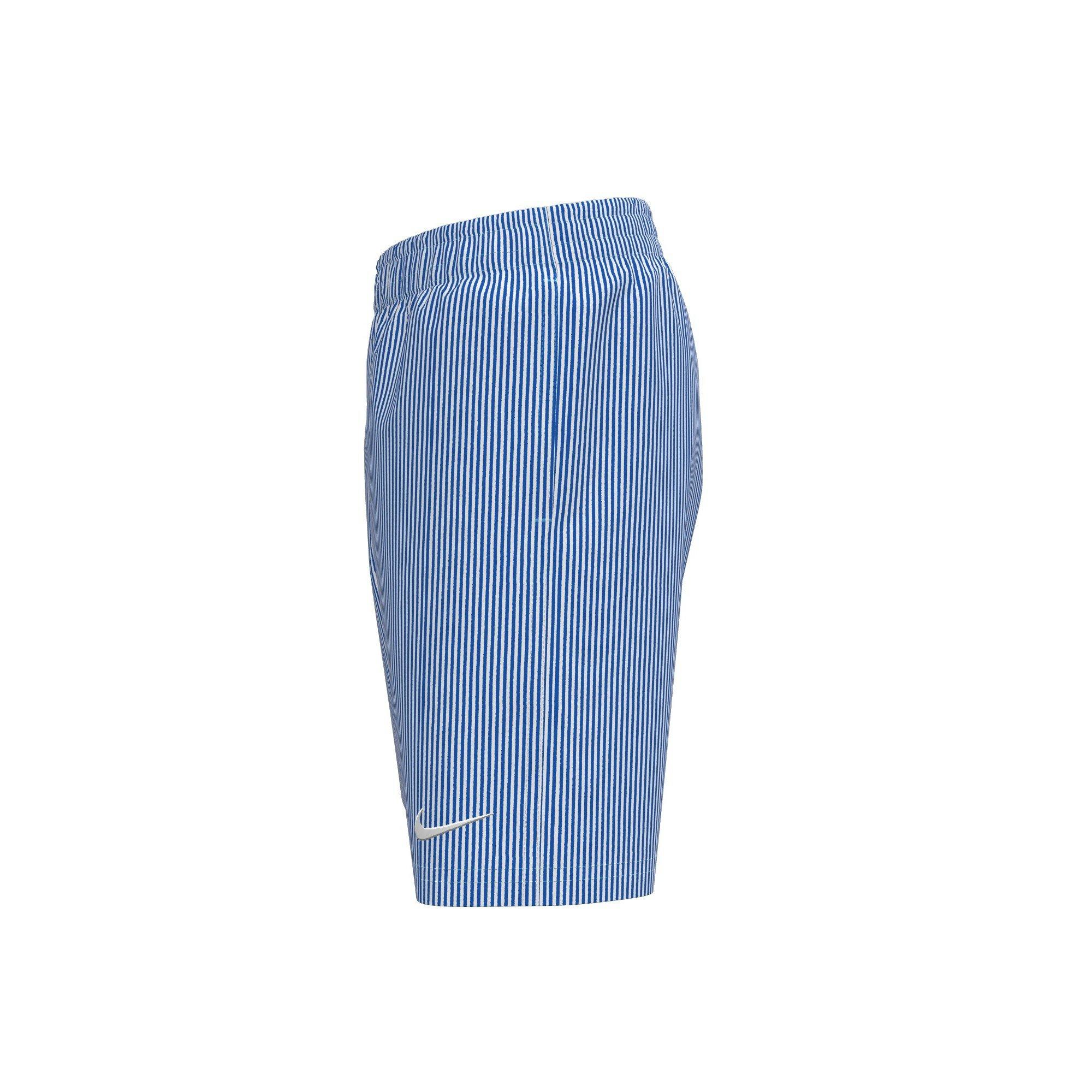 Nike Big Boys' Swim Breaker Ripple Texture 7" Brief-Lined Volley Swim Shorts - BLUE Thumbnail View 3