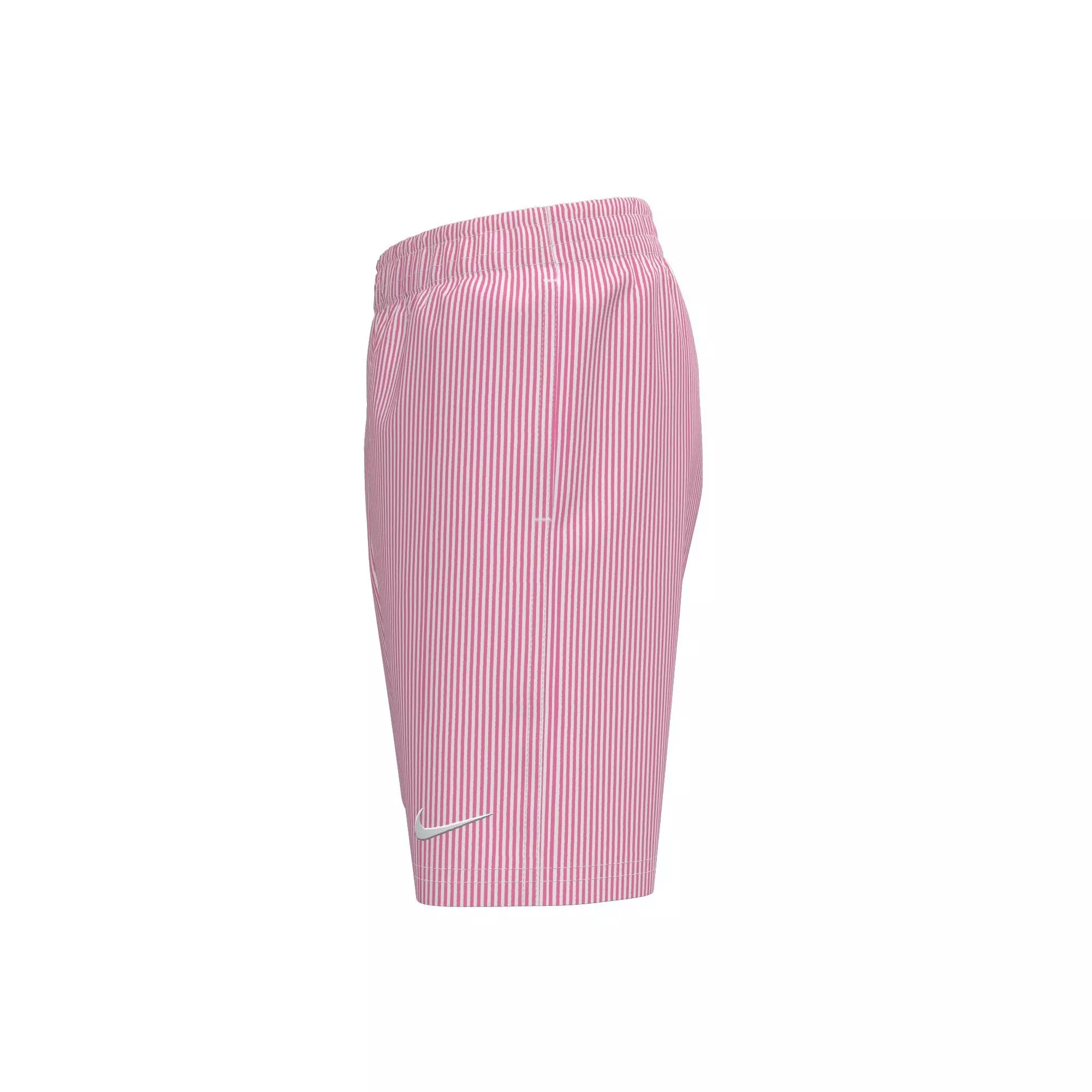 Nike Big Boys' Swim Breaker Ripple Texture 7" Brief-Lined Volley Swim Shorts - PINK