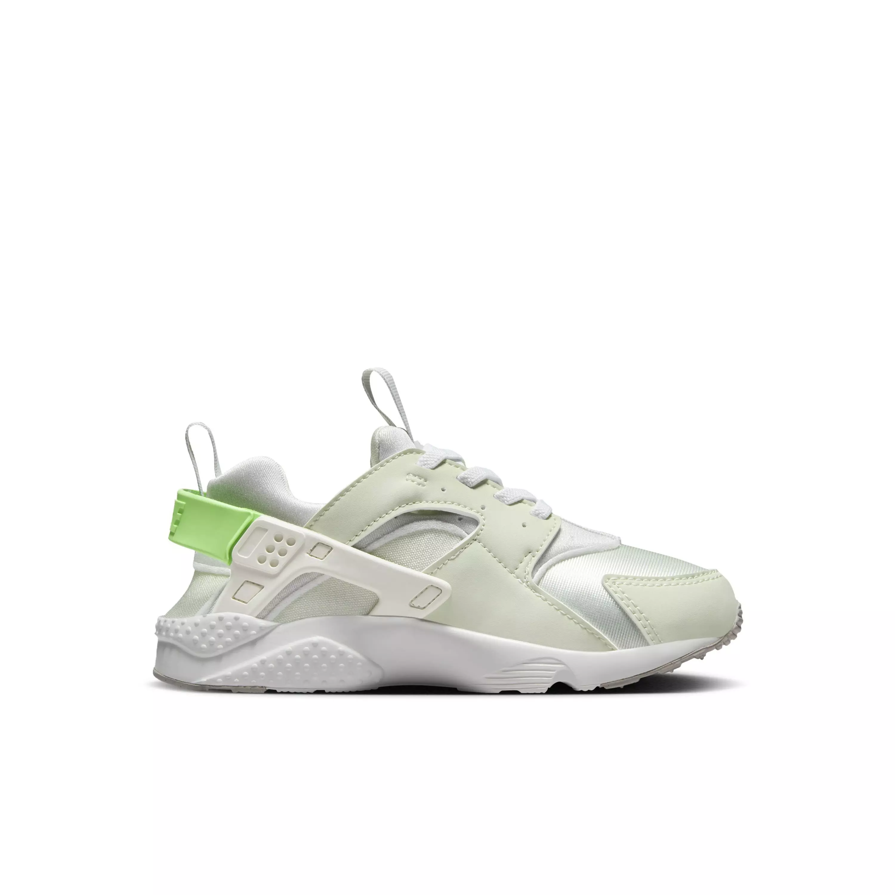 Nike Huarache Run 2.0 "Sea Glass/Light Iron Ore/Summit White/Lime Blast" Preschool Girls' Shoe - GREEN/GREY/WHITE