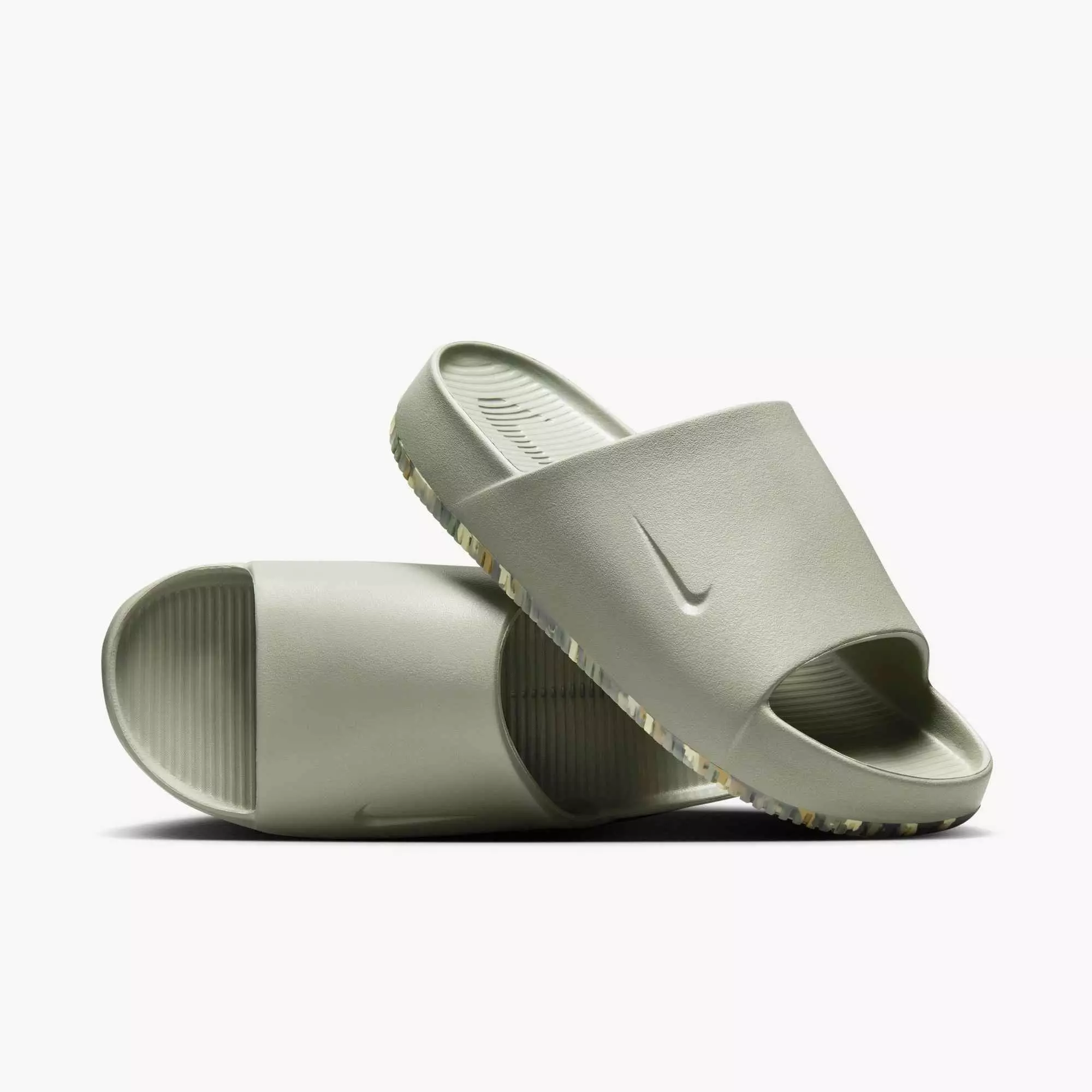 Nike Calm "Light Army/Light Khaki/College Grey/Light Army" Men's Slide - LT ARMY/LT KHAKI/GREY/LT ARMY