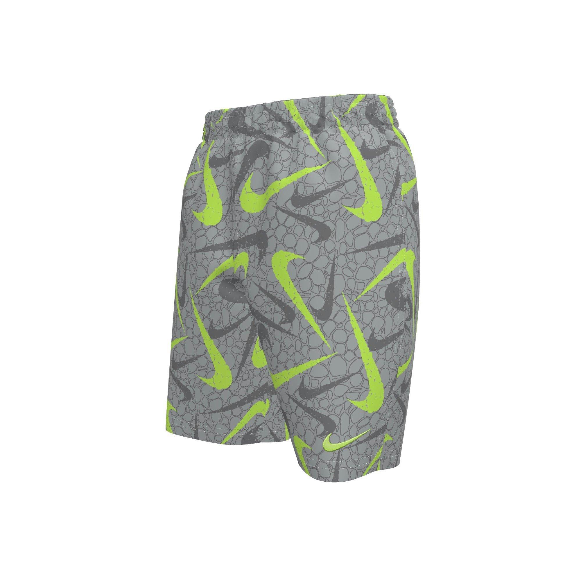 Nike Big Boys' Swim Breaker Pebble 7" Brief-Lined Volley Swim Shorts - GREY Thumbnail View 1