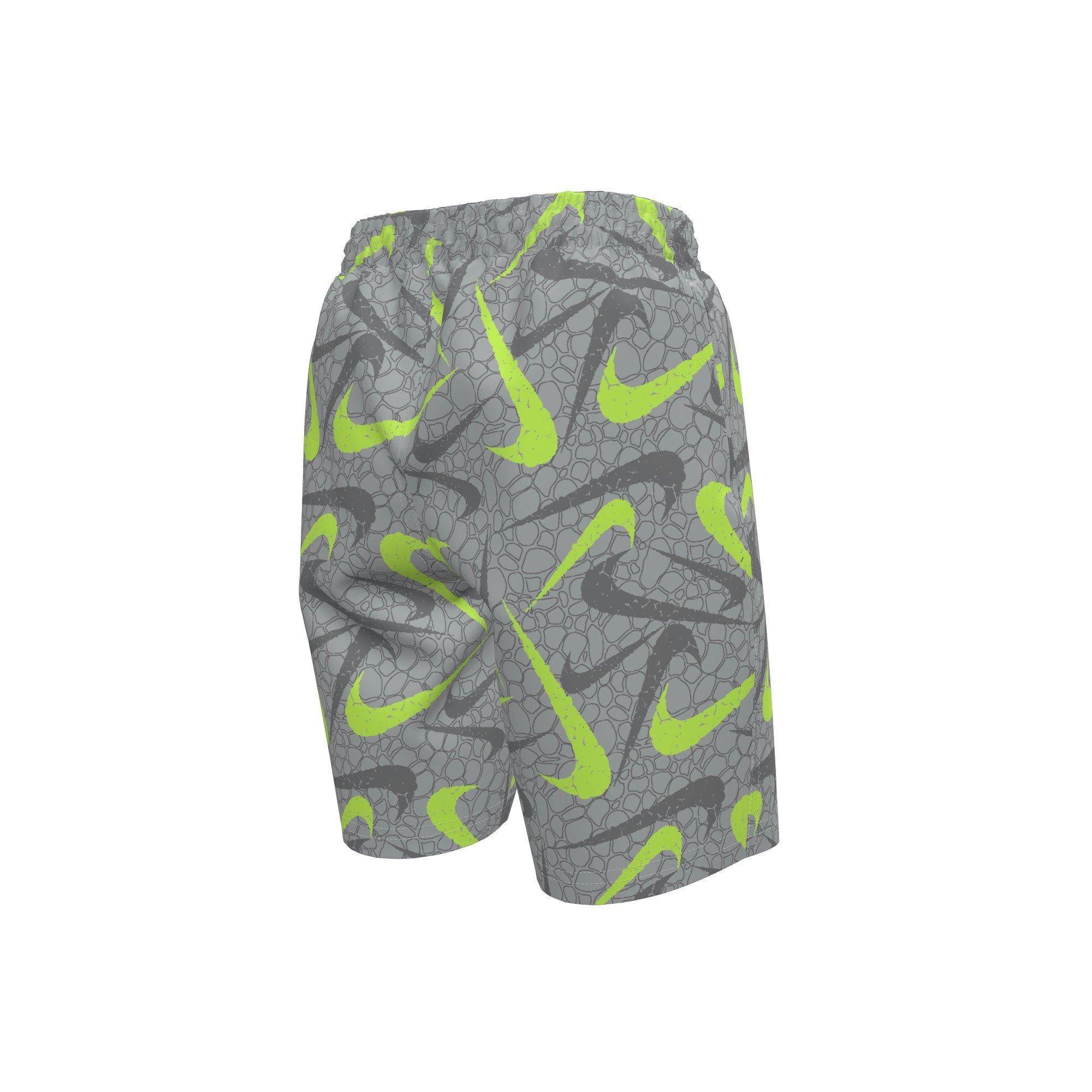 Nike Big Boys' Swim Breaker Pebble 7" Brief-Lined Volley Swim Shorts - GREY Thumbnail View 2