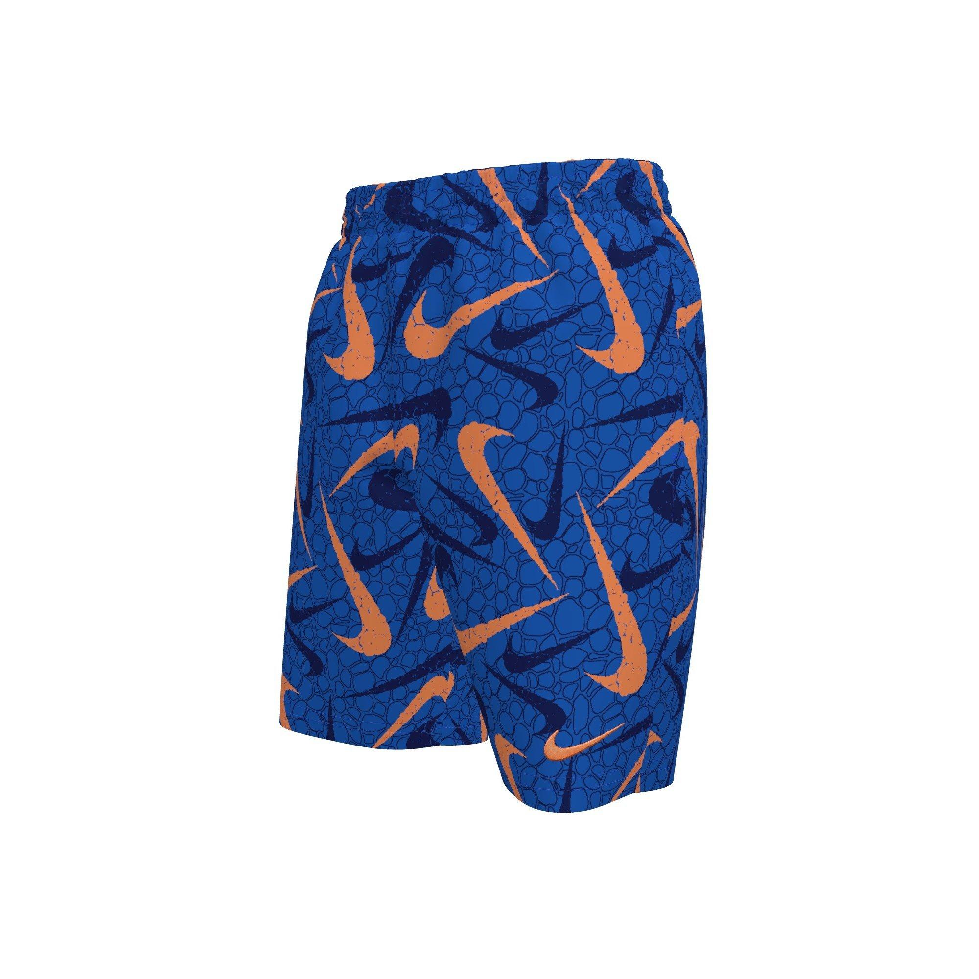 Nike Big Boys' Swim Breaker Pebble 7" Brief-Lined Volley Swim Shorts - BLUE Thumbnail View 1