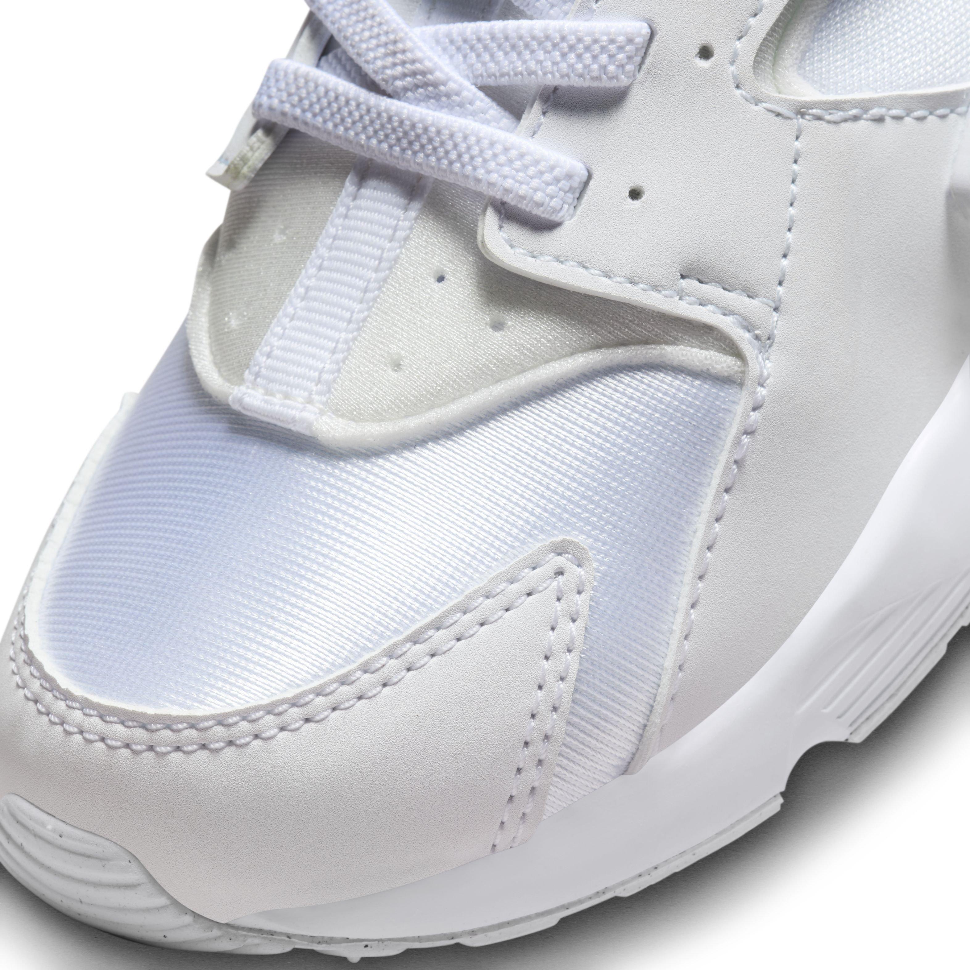 Nike Huarache Run 2.0 "White/Pure Platinum" Preschool Kids' Shoe - WHITE/GREY Thumbnail View 7