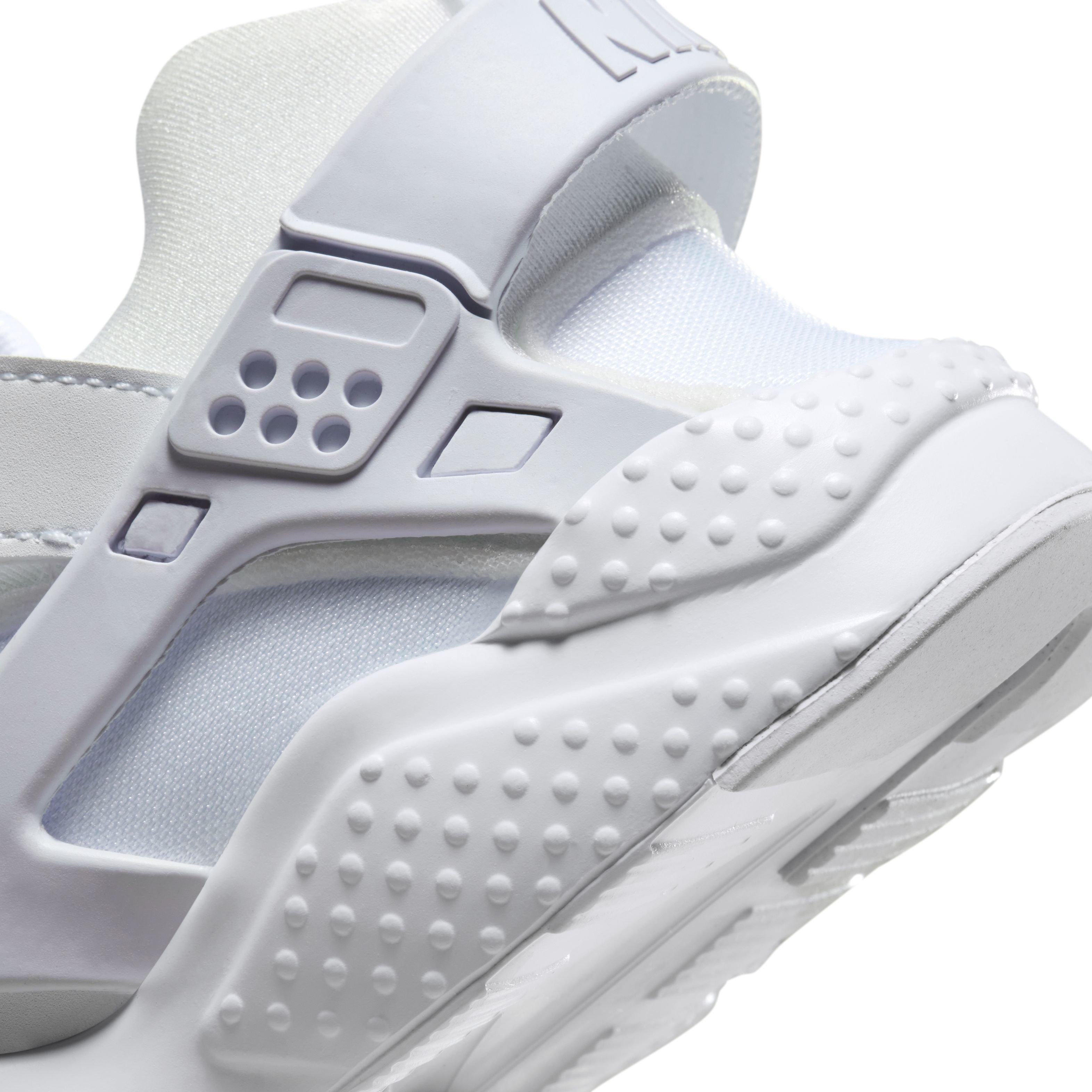 Nike Huarache Run 2.0 "White/Pure Platinum" Preschool Kids' Shoe - WHITE/GREY Thumbnail View 8