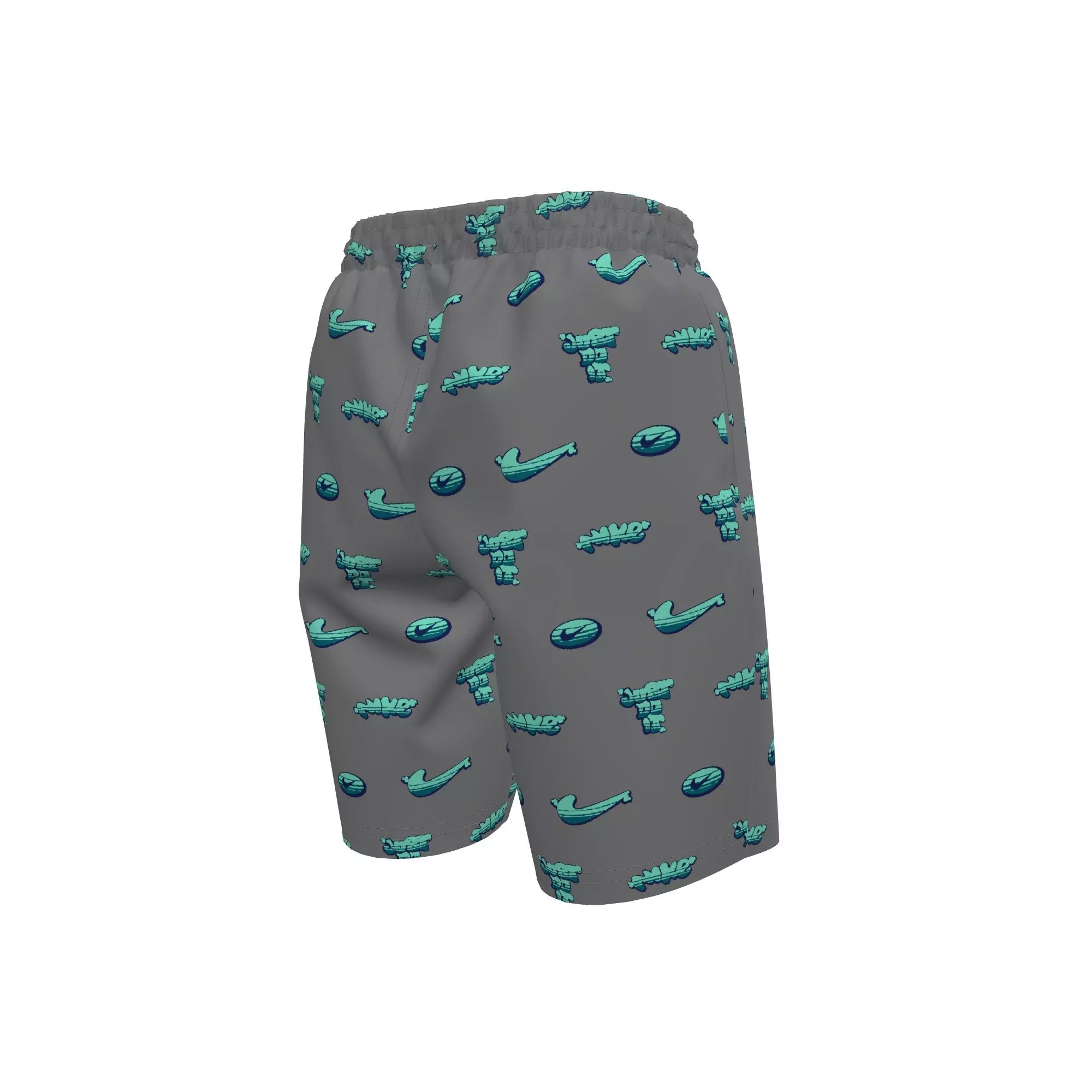 Nike Big Boys' Swim Breaker Bubble 7" Brief-Lined Volley Swim Shorts - TURQUOISE