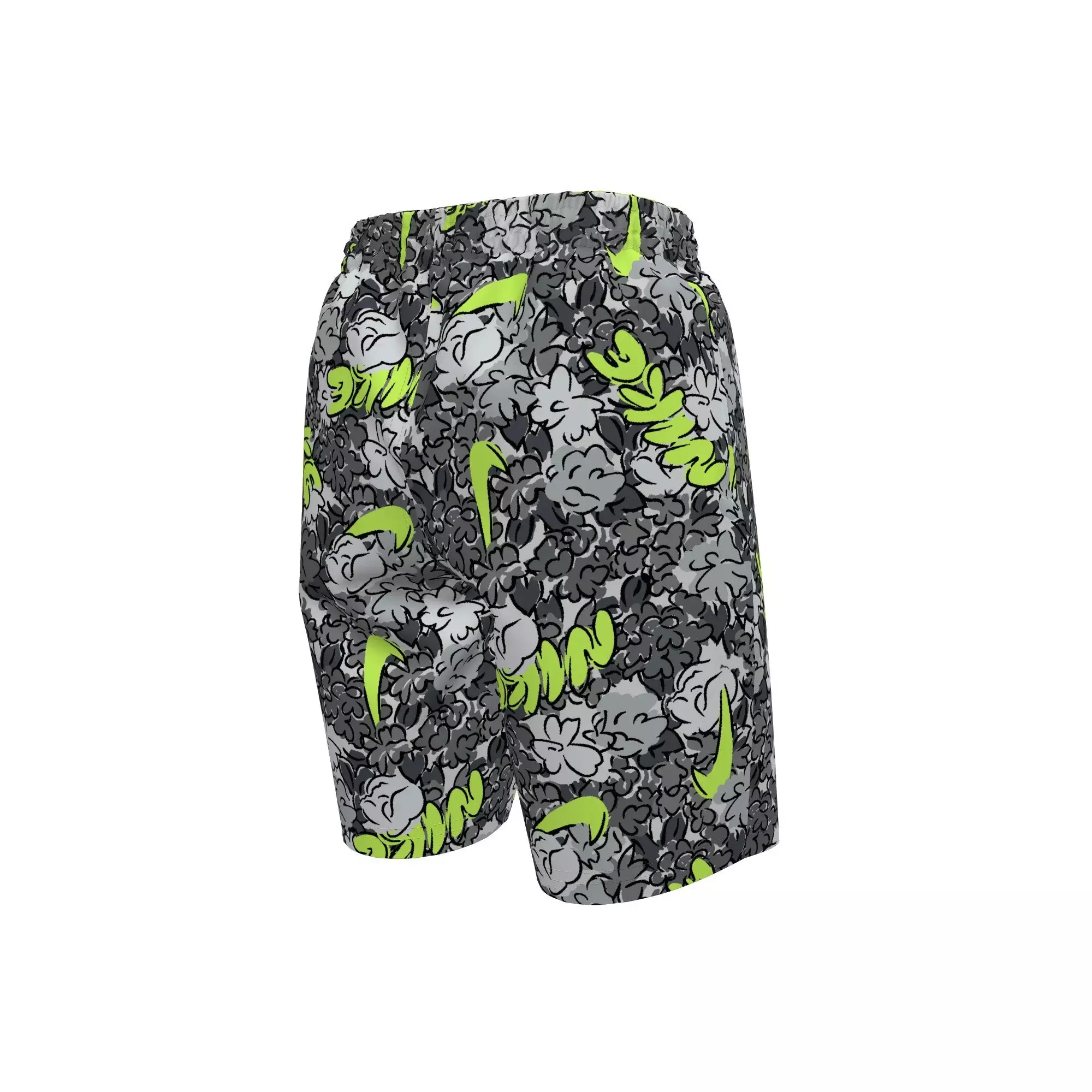 Nike Big Boys' Swim Breaker Floral 7" Brief-Lined Volley Swim Shorts - GREY