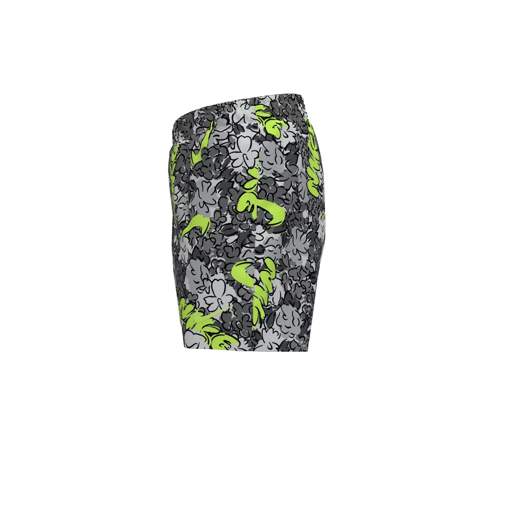 Nike Big Kids' Swim Breaker Floral 4" Brief-Lined Volley Swim Shorts - GREY