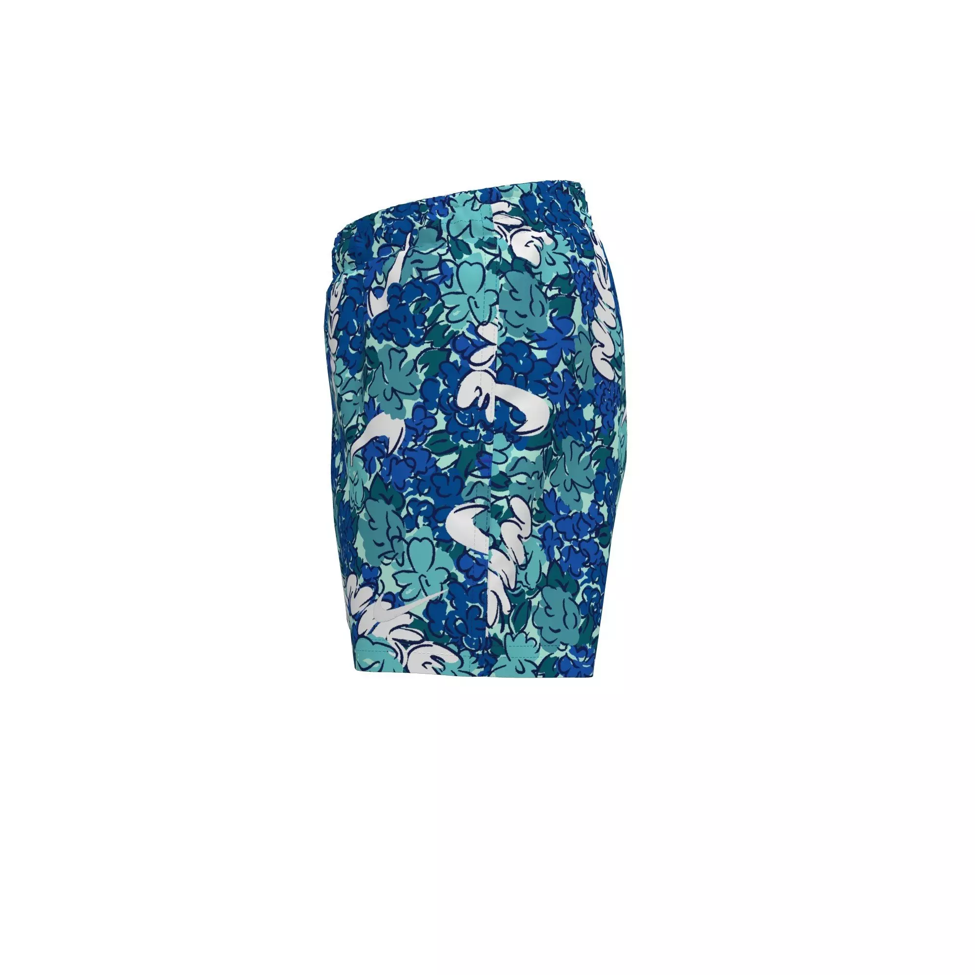 Nike Big Kids' Swim Breaker Floral 4" Brief-Lined Volley Swim Shorts - BLUE