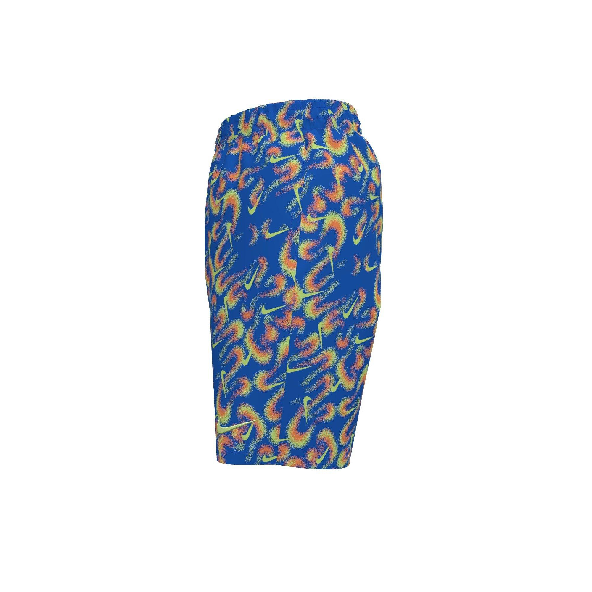 Nike Big Boys' Swim Breaker Airbrushfetti 7" Brief-Lined Volley Swim Shorts - BLUE Thumbnail View 3