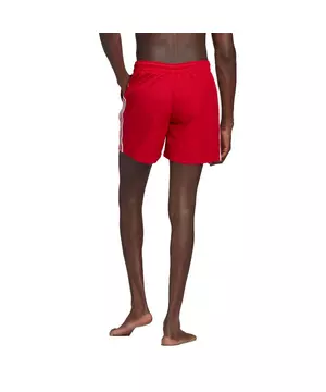 Adidas Adicolor 3-Stripes Swim Shorts Better Scarlet S - Mens Swim Swimwear
