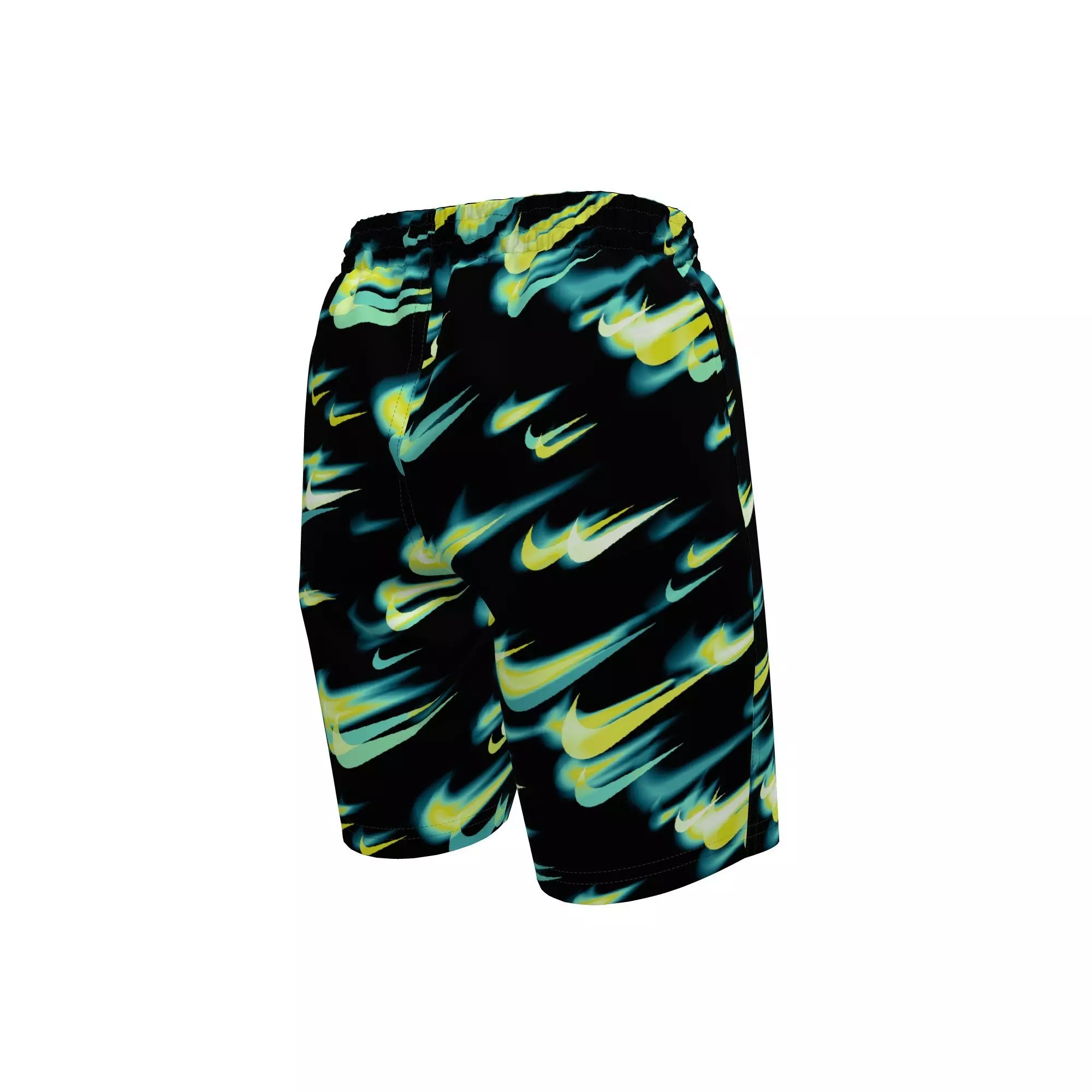 Nike Big Boys' Swim Breaker Asteroid Swoosh 7" Brief-Lined Volley Swim Shorts - VOLT