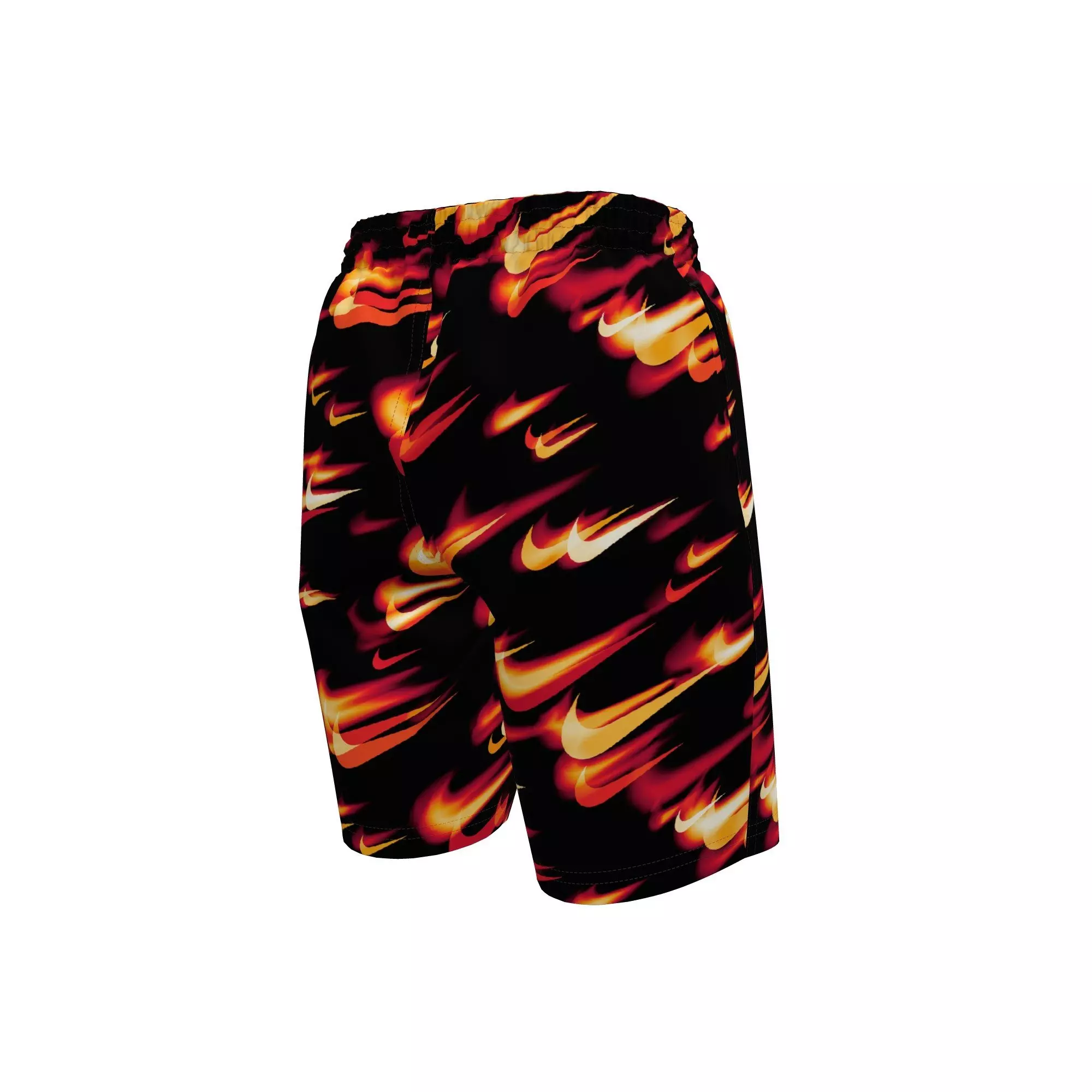 Nike Big Boys' Swim Breaker Asteroid Swoosh 7" Brief-Lined Volley Swim Shorts - RED