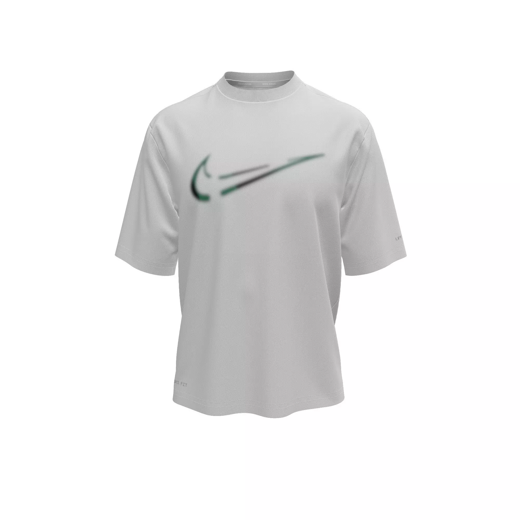 Nike Big Boys' Swim Hydroguard Swoosh Dri-FIT UV Short Sleeve Swim Top - WHITE