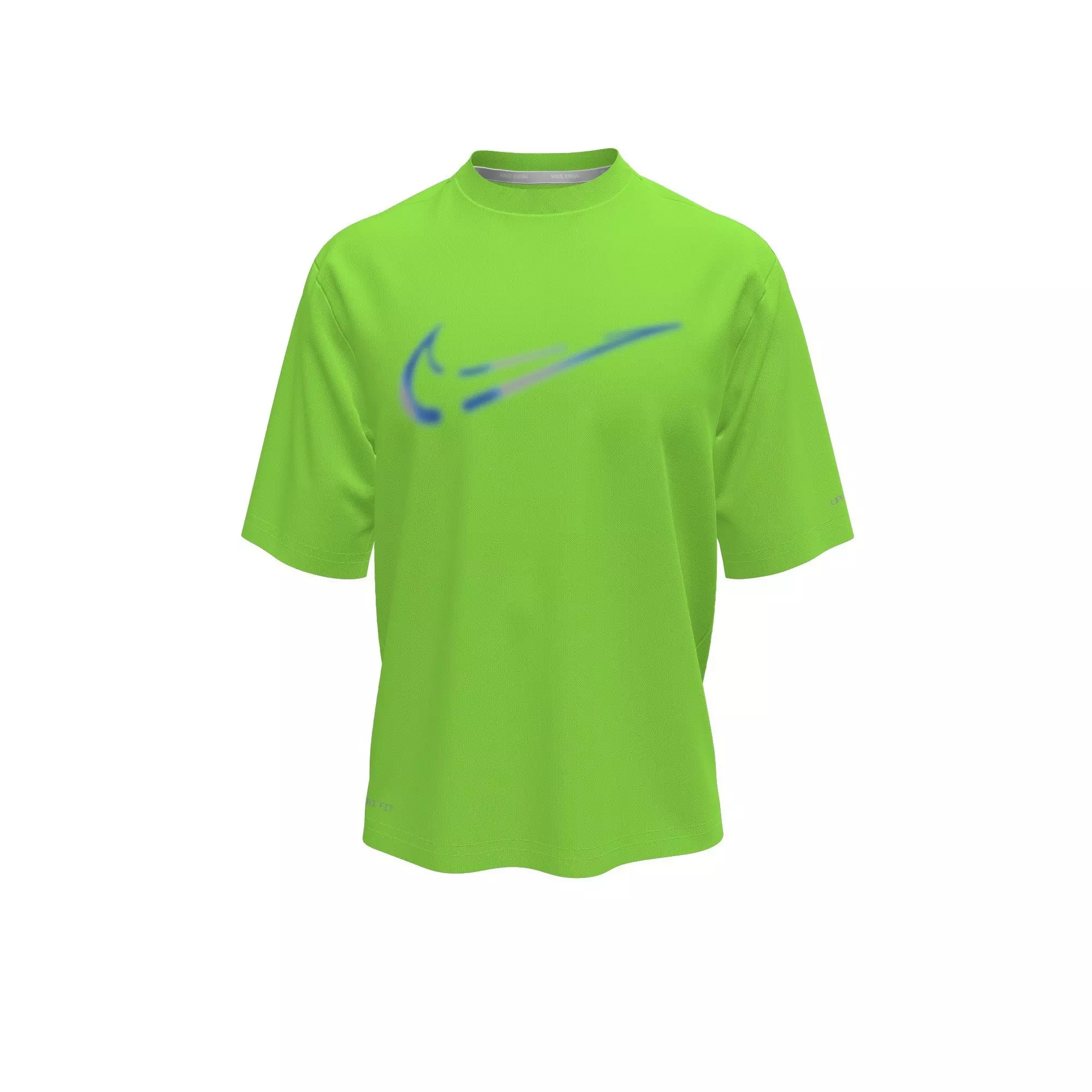 Nike Big Boys' Swim Hydroguard Swoosh Dri-FIT UV Short Sleeve Swim Top - LIME