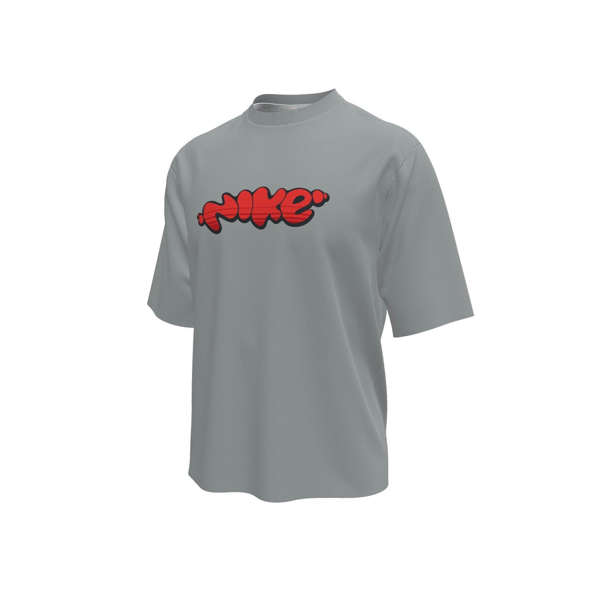 Nike Big Boys' Swim Hydroguard Bubble Dri-FIT UV Short Sleeve Swim Top - GREY Thumbnail View 1