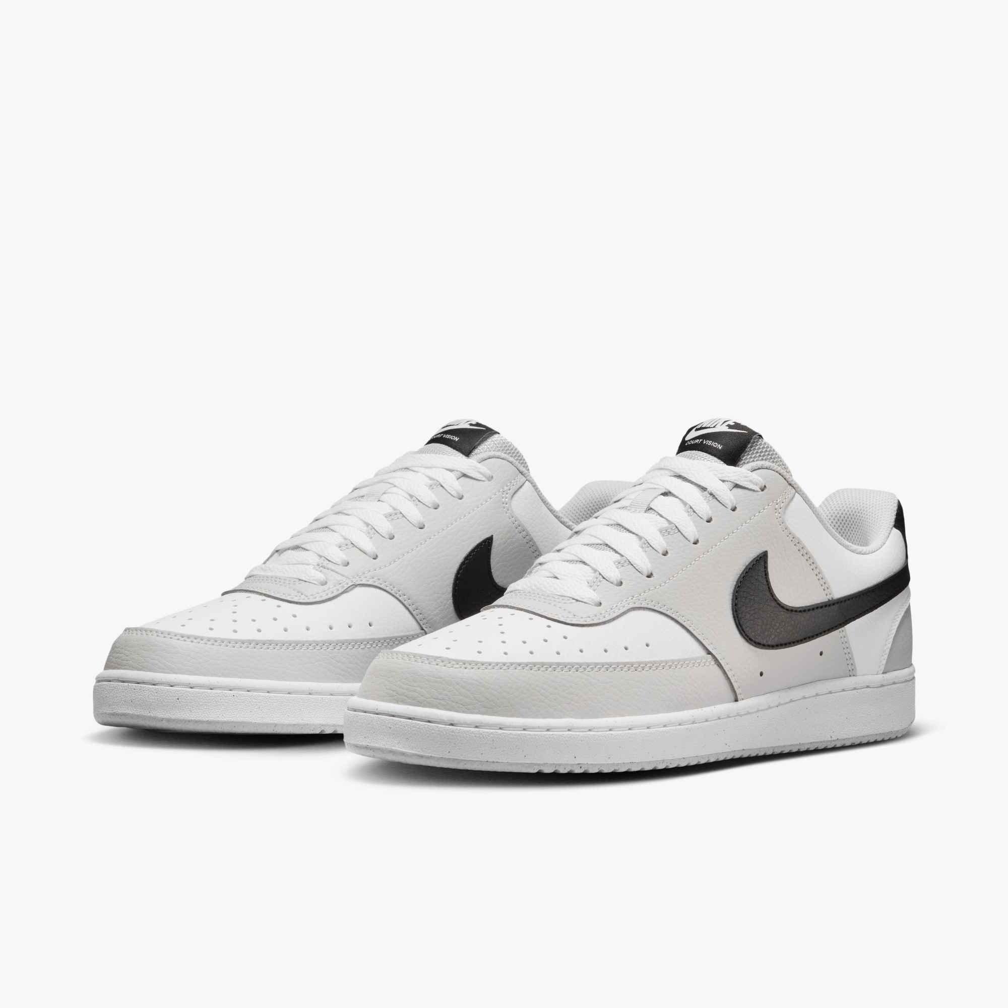 Nike Court Vision Low "Grey Fog/Black/White" Men's Shoe - GREY/BLACK/WHITE Thumbnail View 4