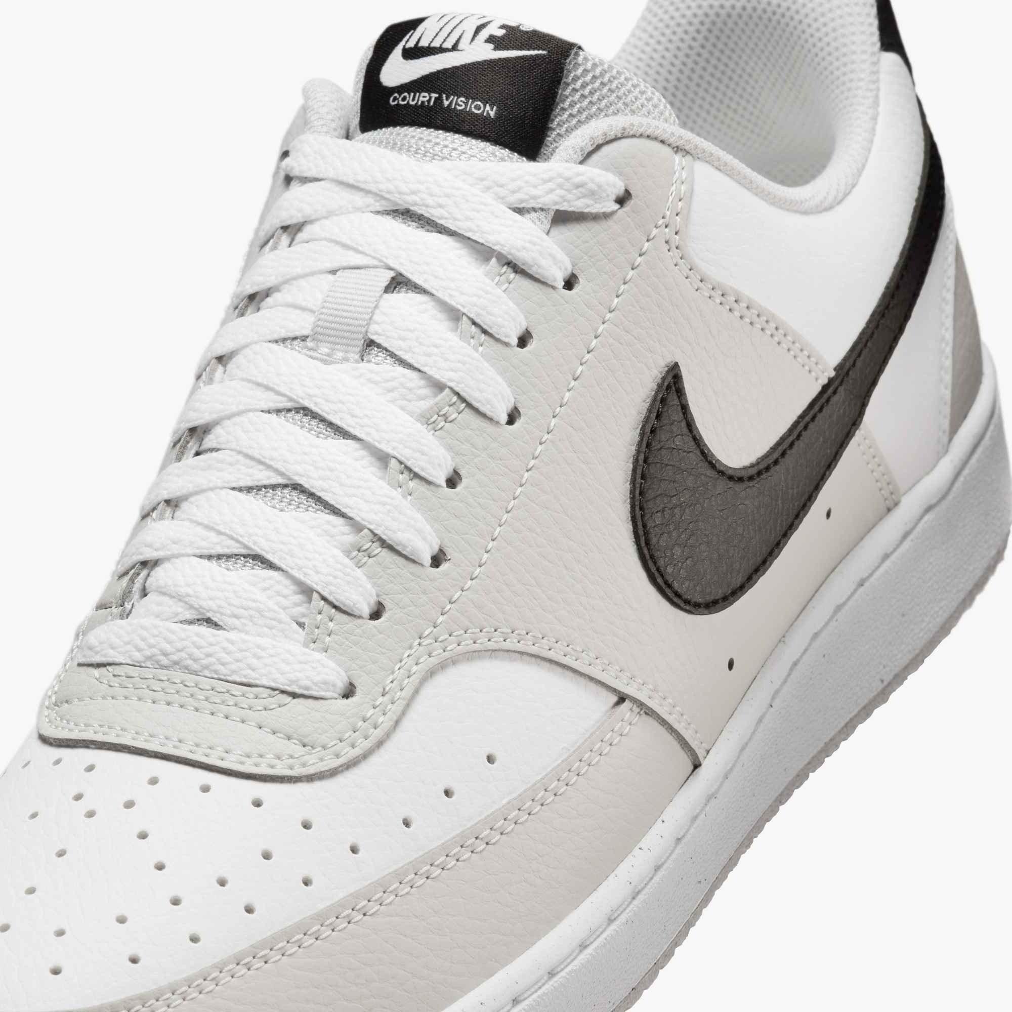 Nike Court Vision Low "Grey Fog/Black/White" Men's Shoe - GREY/BLACK/WHITE Thumbnail View 6