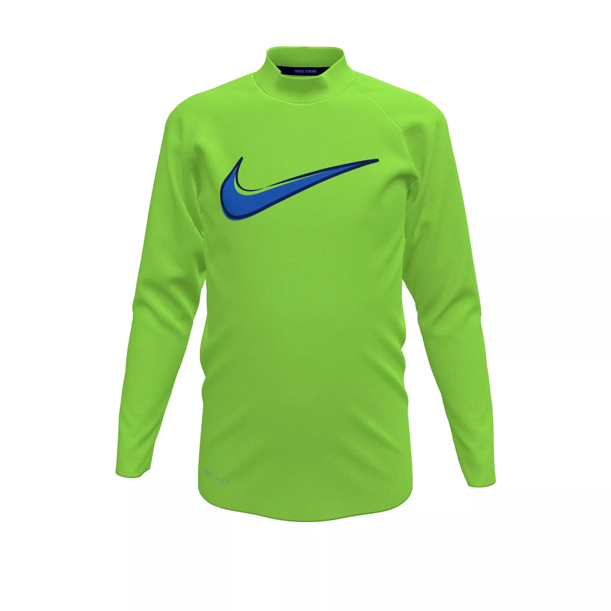 Nike Little Boys' Swim Logo Long Sleeve Top and Short Swim Set - BLUE