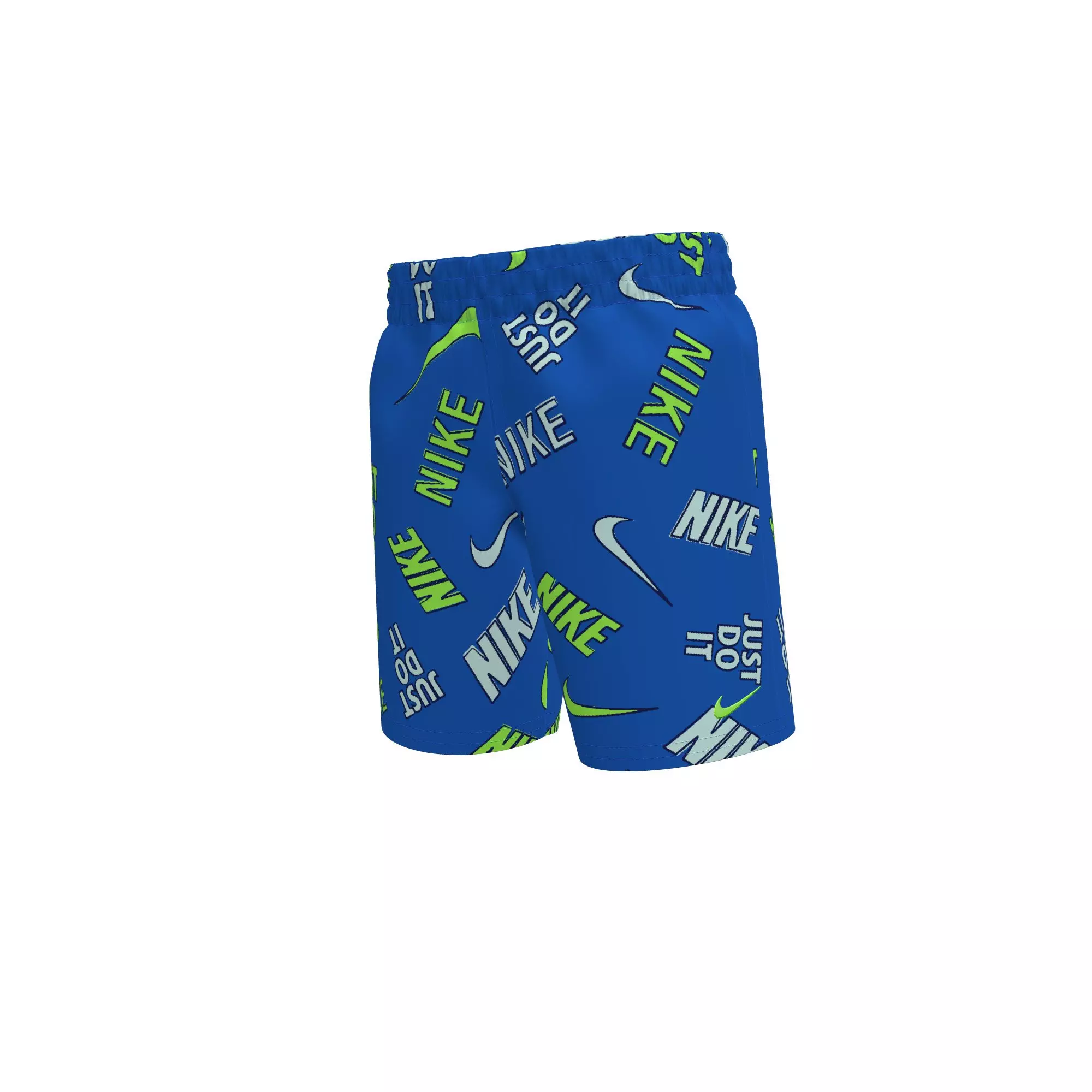 Nike Little Boys' Swim Logo Long Sleeve Top and Short Swim Set - BLUE
