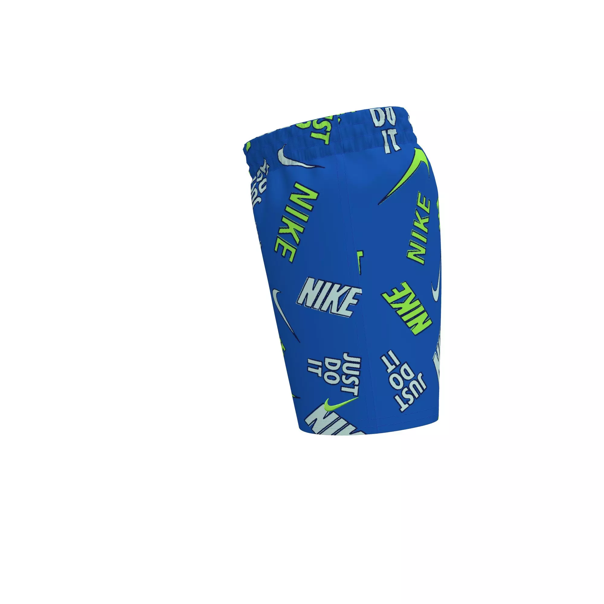 Nike Little Boys' Swim Logo Long Sleeve Top and Short Swim Set - BLUE
