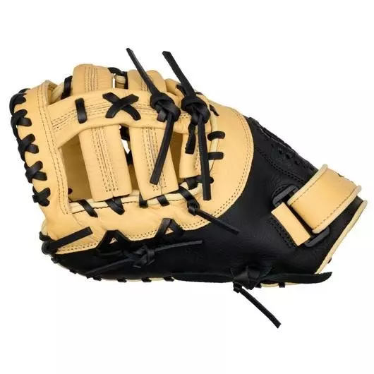 Mizuno GXF90B5 Franchise 12.5" First Base Mitt Baseball Glove LHT - BLACK/TAN