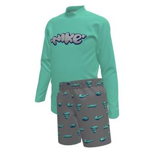 Nike Little Boys' Swim Long Sleeve Top and Short Swim Set