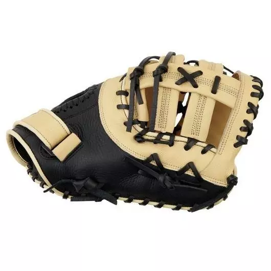Mizuno GXF90B5 Franchise 12.5" First Base Mitt Baseball Glove RHT - BLACK/TAN