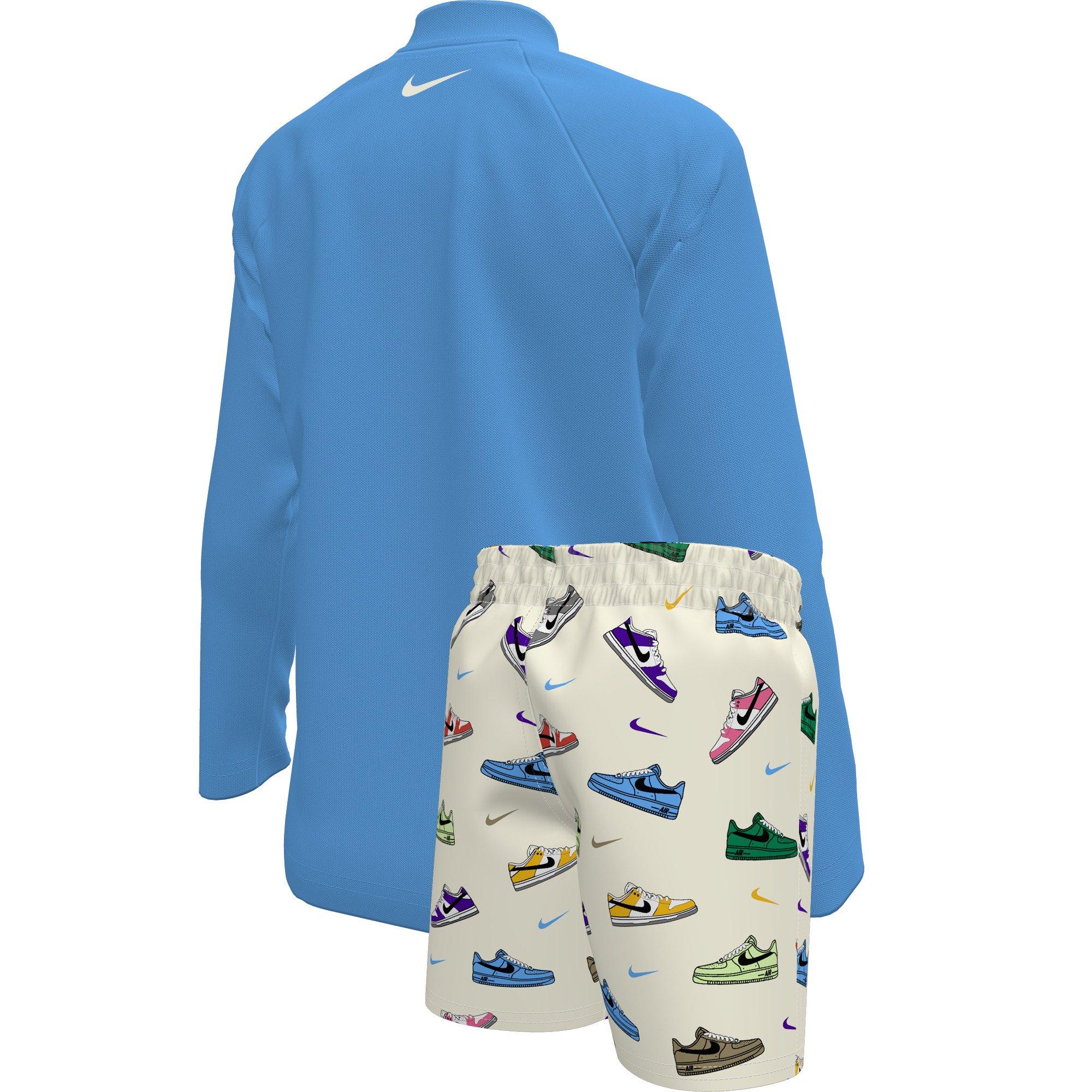 Nike Swim Kicks Long Sleeve Top and Short Little Boys' Swim Set