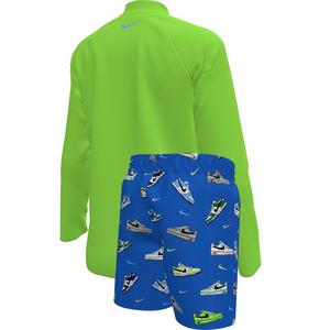Nike Little Boys' Swim Kicks Long Sleeve Top and Short Swim Set