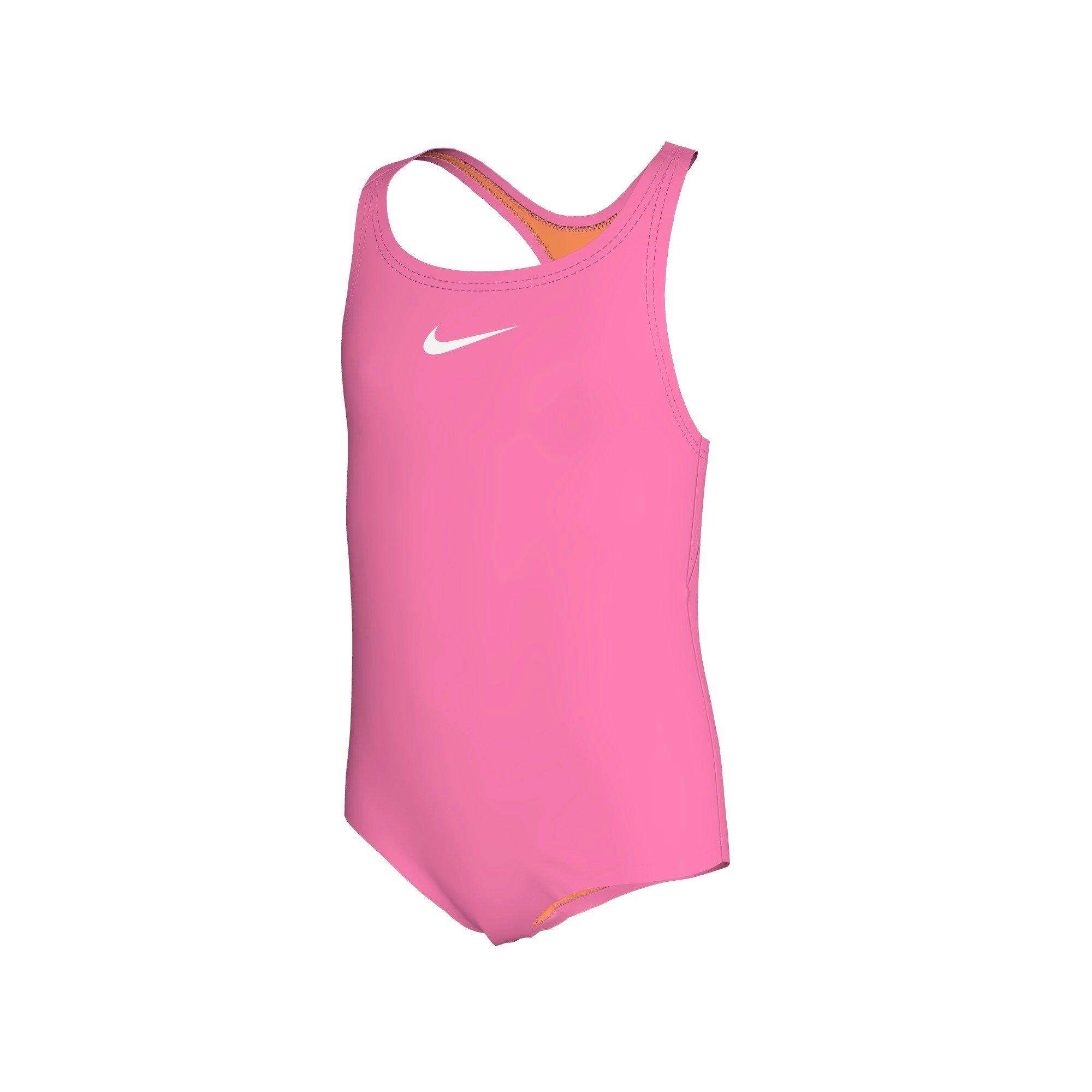 Nike Little Girls' Swim Effortless Racerback One Piece Swimsuit - PINK Thumbnail View 1