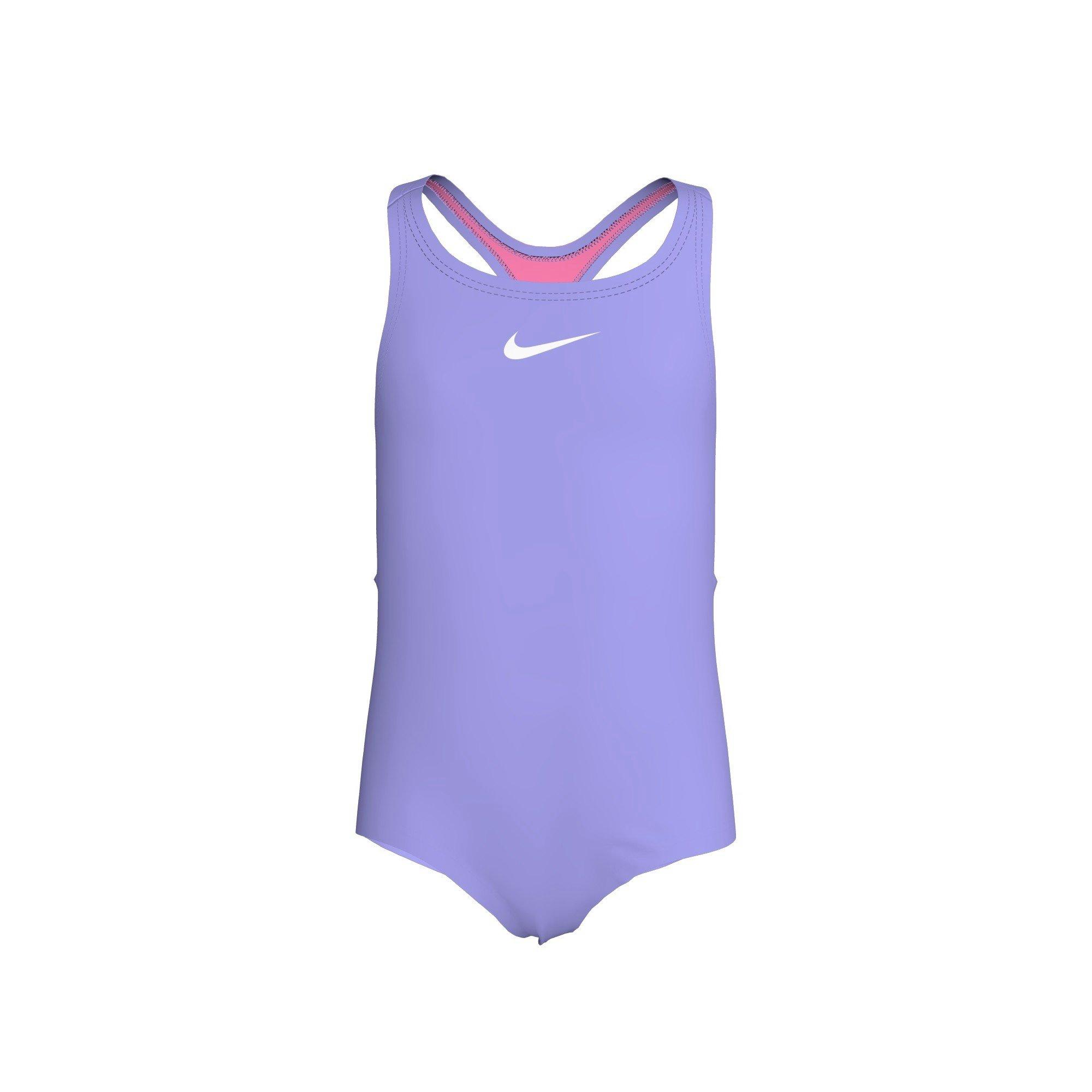 Nike Little Girls' Swim Effortless Racerback One Piece Swimsuit - PURPLE Thumbnail View 3