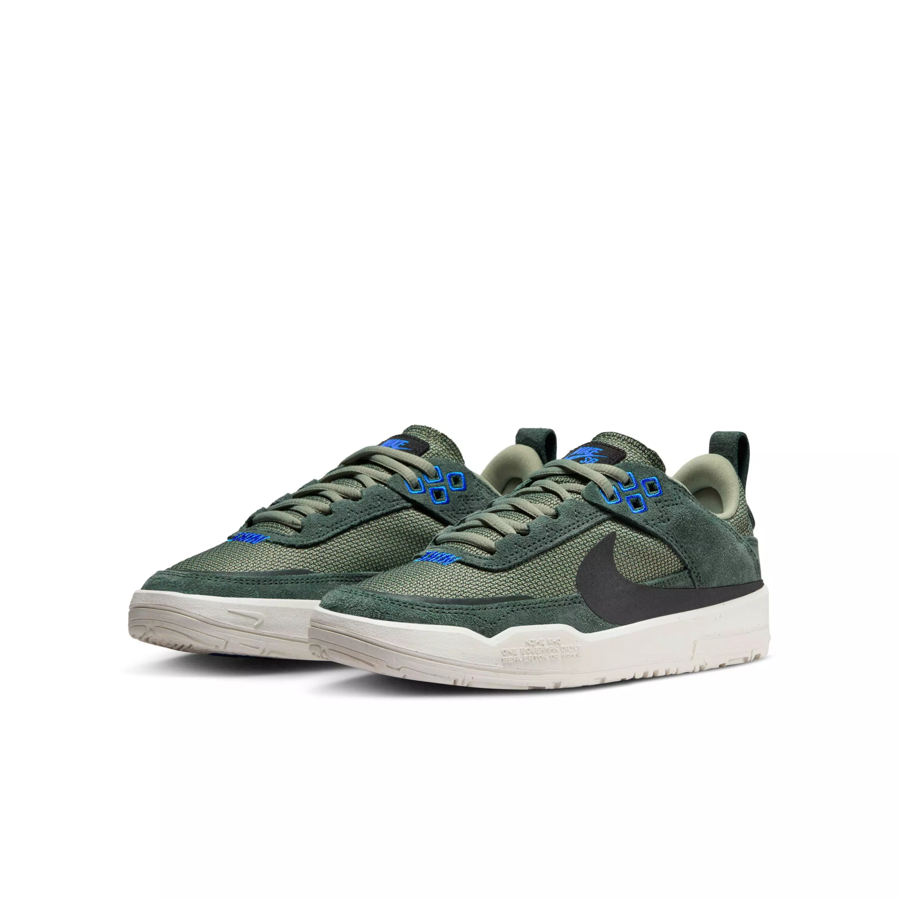 Nike SB Day One "Vintage Green/Oil Green/Sail/Black" Grade School Boys' Skateboarding Shoe - GREEN/GREEN/SAIL/BLACK