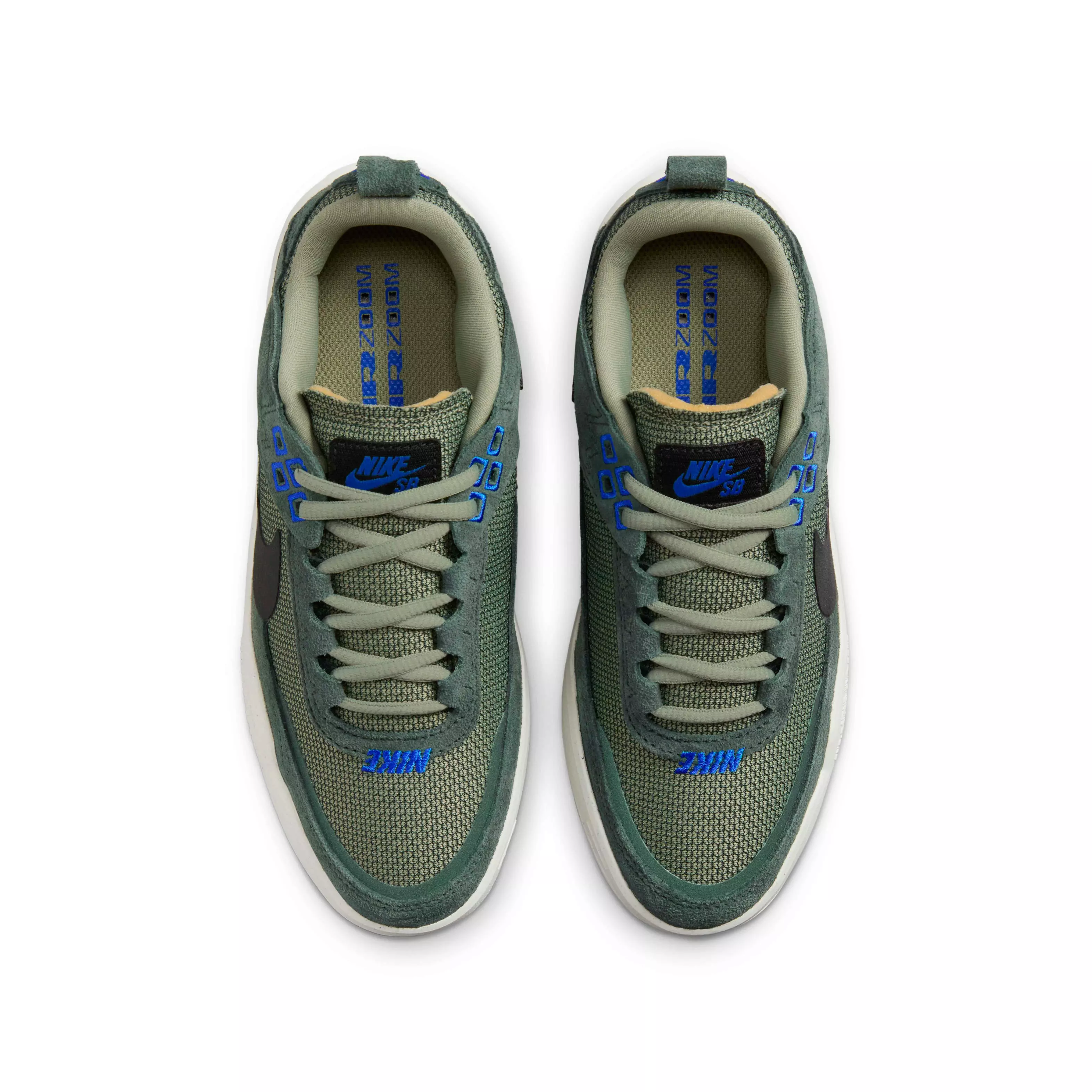 Nike SB Day One "Vintage Green/Oil Green/Sail/Black" Grade School Boys' Skateboarding Shoe - GREEN/GREEN/SAIL/BLACK