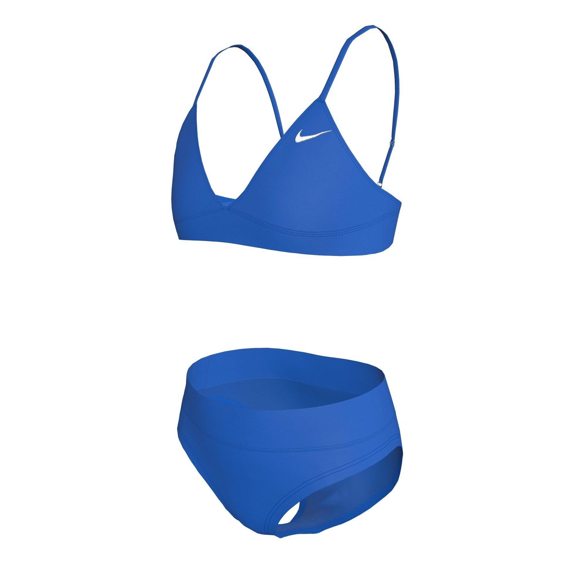 Nike Big Girls' Swim Effortless Essential Triangle Bikini - BLUE Thumbnail View 1