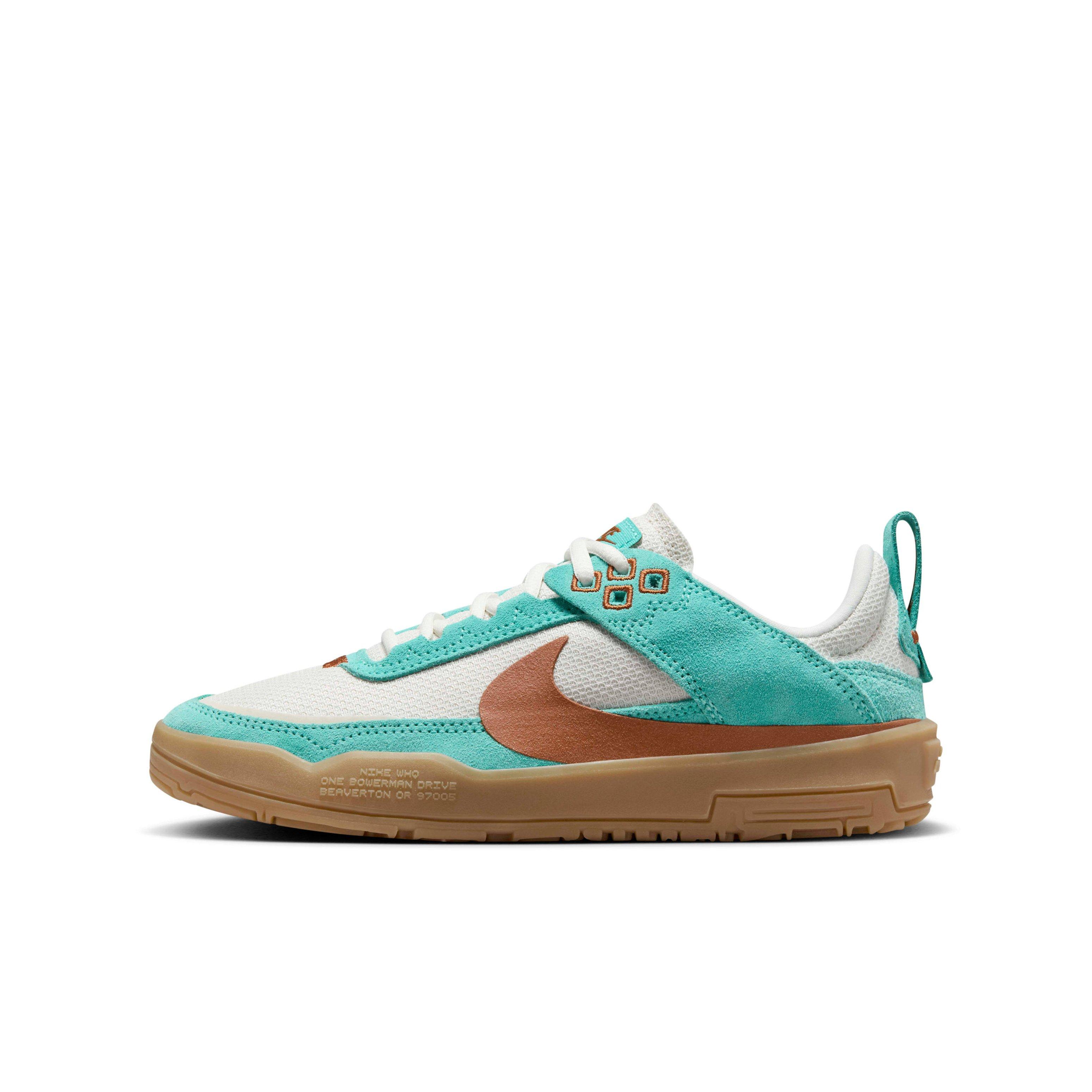 Nike SB Day One Grade School Boys' "Green/Phantom/Gum Light Brown/Dark Russet" Skateboarding Shoe