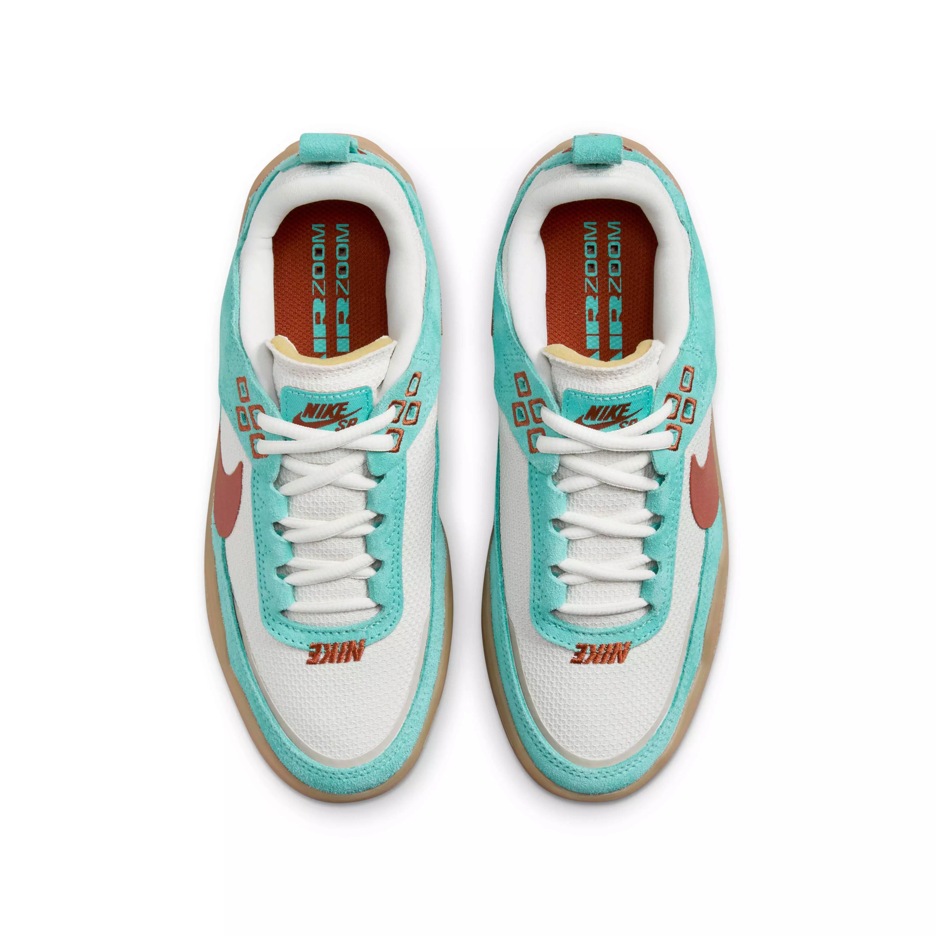 Nike SB Day One "Green/Phantom/Gum Light Brown/Dark Russet" Grade School Boys' Skateboarding Shoe - GREEN/PHANTOM/LT BROWN/DK RUSSET