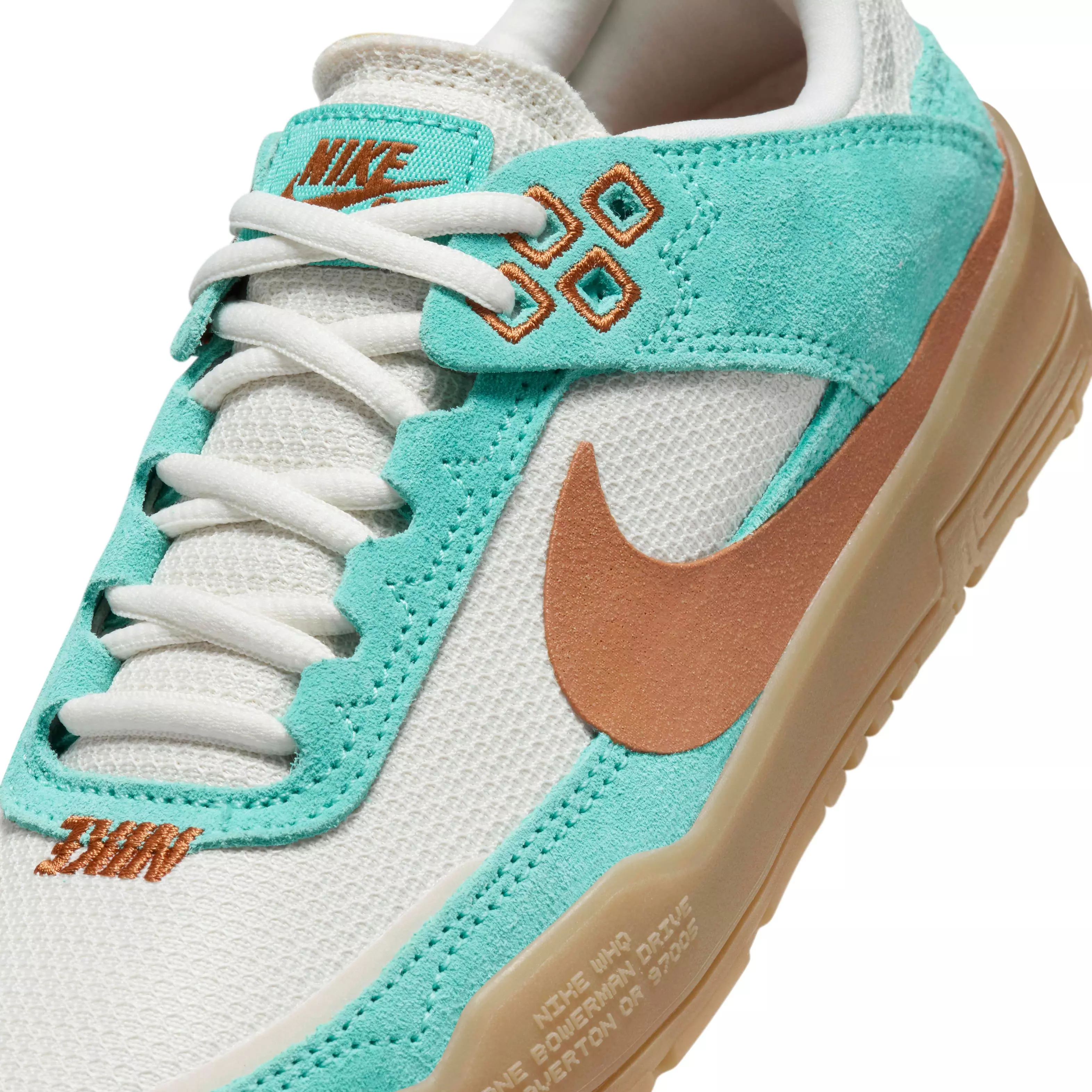 Nike SB Day One "Green/Phantom/Gum Light Brown/Dark Russet" Grade School Boys' Skateboarding Shoe - GREEN/PHANTOM/LT BROWN/DK RUSSET