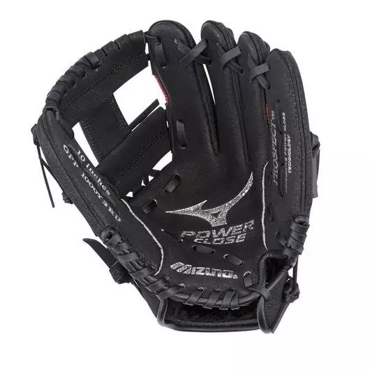Mizuno Prospect Series Powerclose 10" Baseball Glove LHT - BLACK/RED