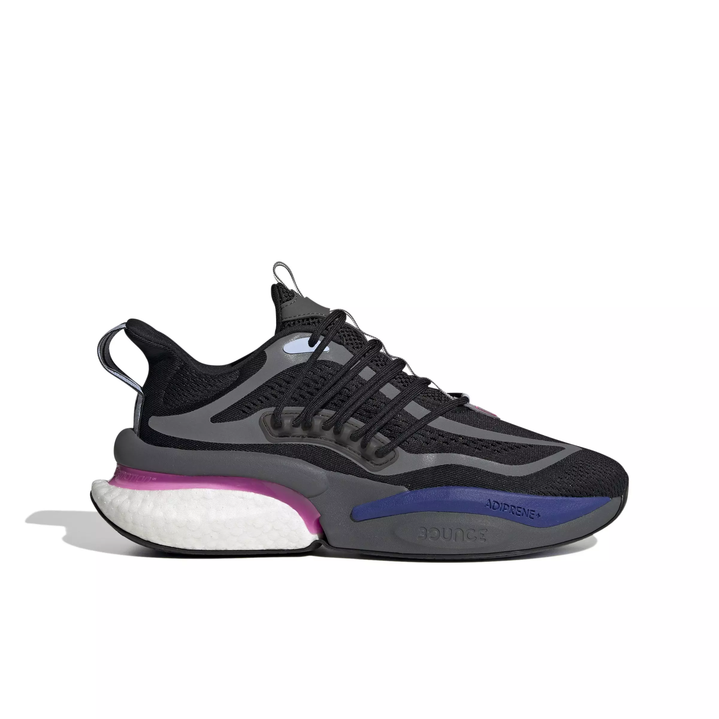 adidas Alphaboost V1 Sustainable BOOST "Core Black/Luc Fuchsia/Blue Dawn" Men's Running Shoe - BLACK/FUCHSIA/BLUE