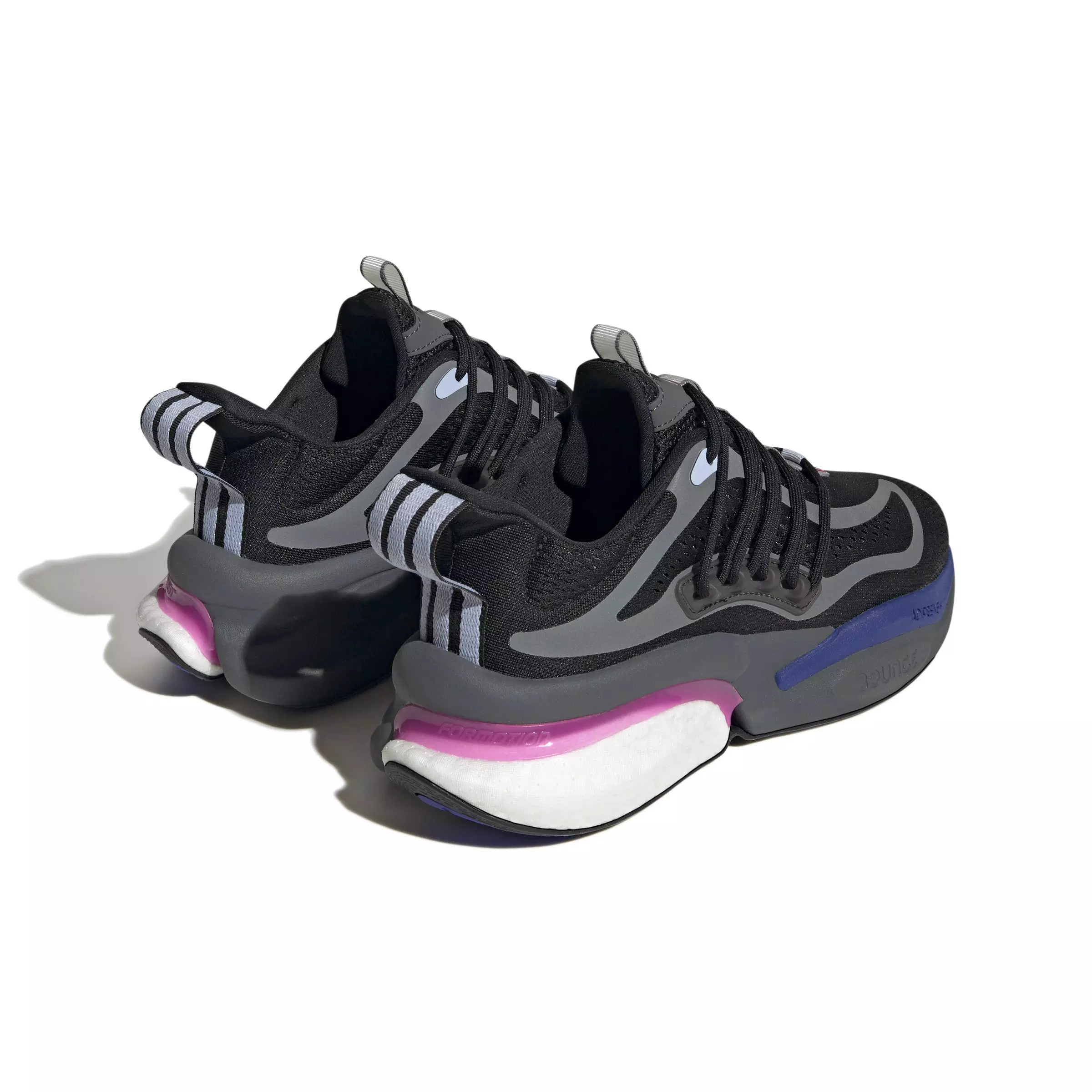 adidas Alphaboost V1 Sustainable BOOST "Core Black/Luc Fuchsia/Blue Dawn" Men's Running Shoe - BLACK/FUCHSIA/BLUE