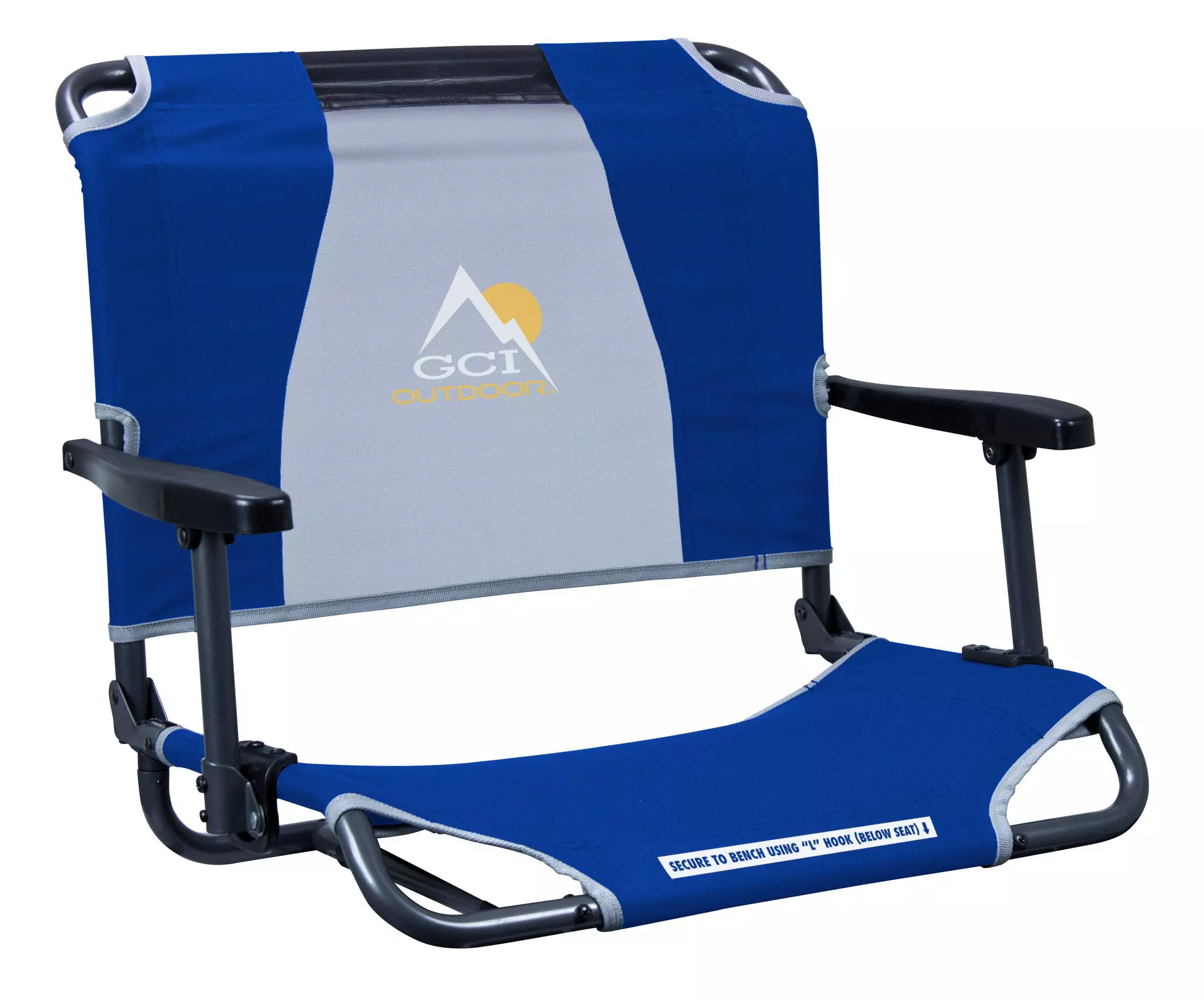 GCI Outdoor Big Comfort Stadium Chair with Armrests -Royal - ROYAL