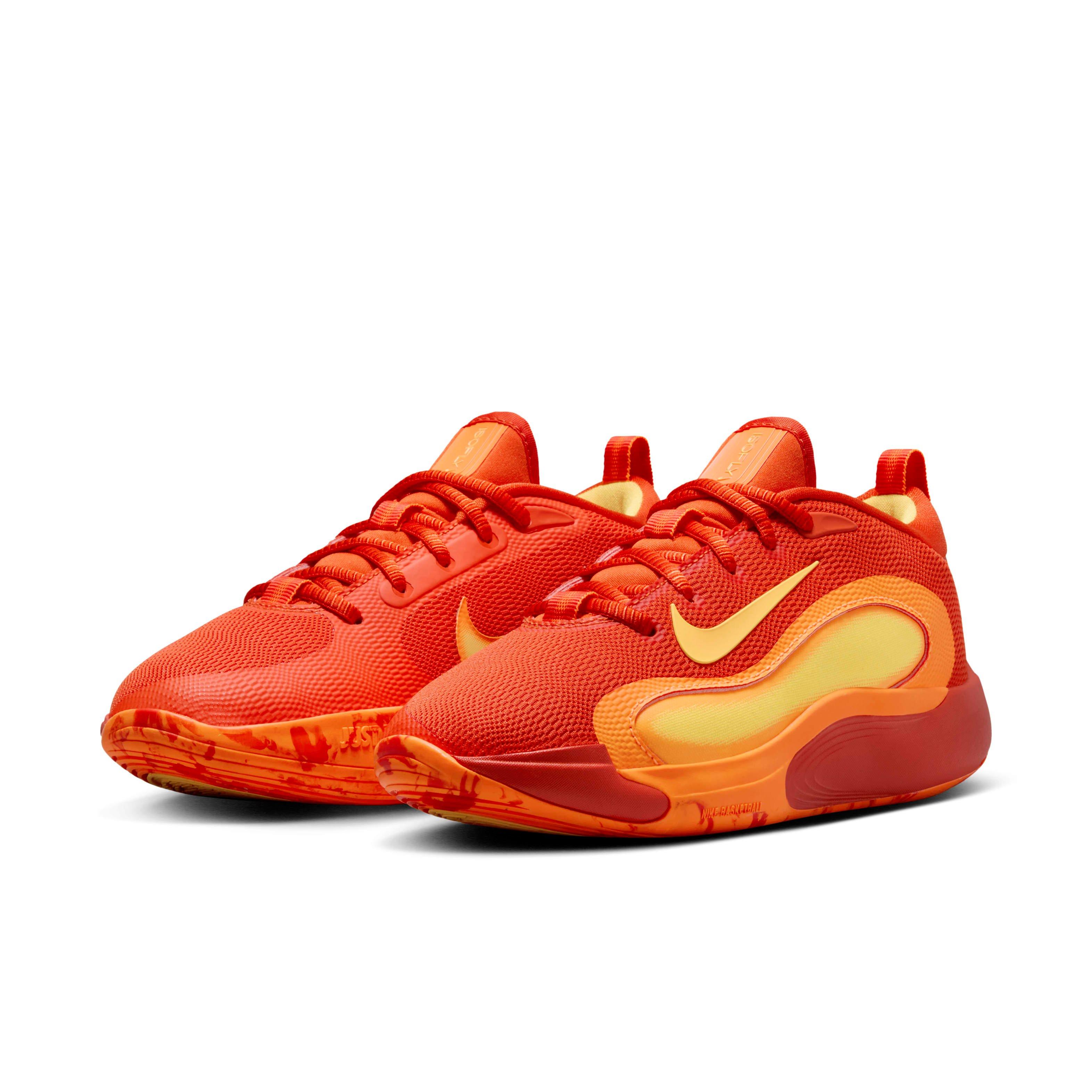 Nike IsoFly Grade School Boys' "Team Orange/Total Orange/White/Laser Orange" Basketball Shoe