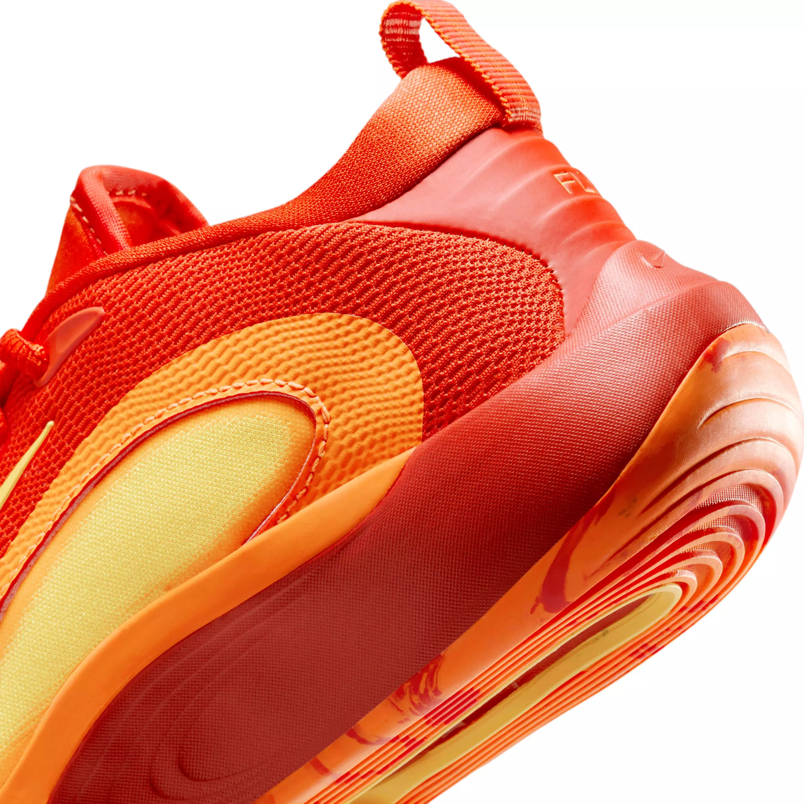 Nike IsoFly "Team Orange/Total Orange/White/Laser Orange" Grade School Boys' Basketball Shoe - ORANGE/ORANGE/WHITE/ORANGE