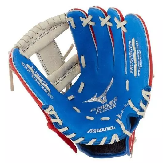 Mizuno Prospect Series Powerclose 11" Baseball Glove LHT - BLUE/RED